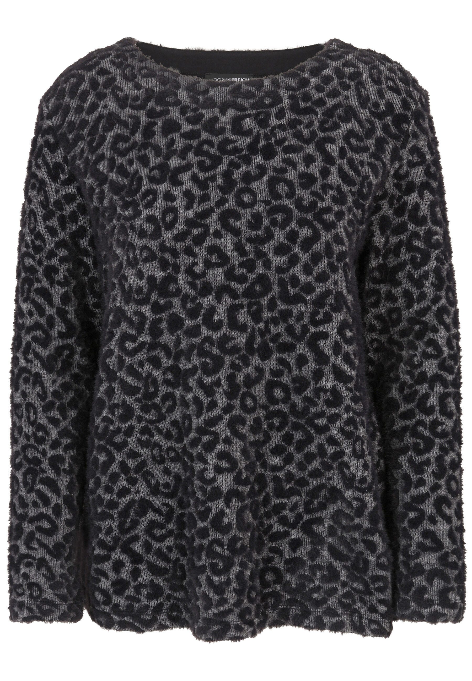 Doris Streich Rundhalspullover mit Leo-Muster