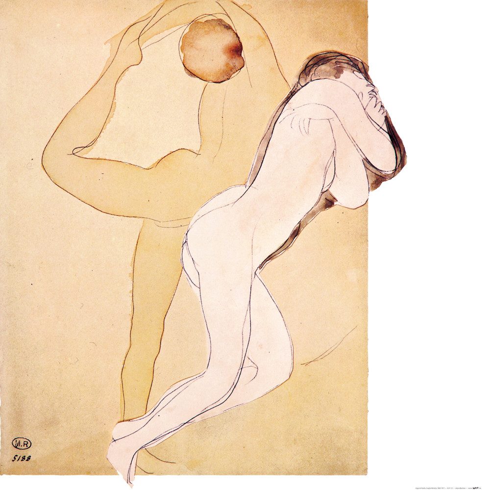 Poster Auguste Rodin Kunstdruck Bild - Weibliches Paar, 1840-1917