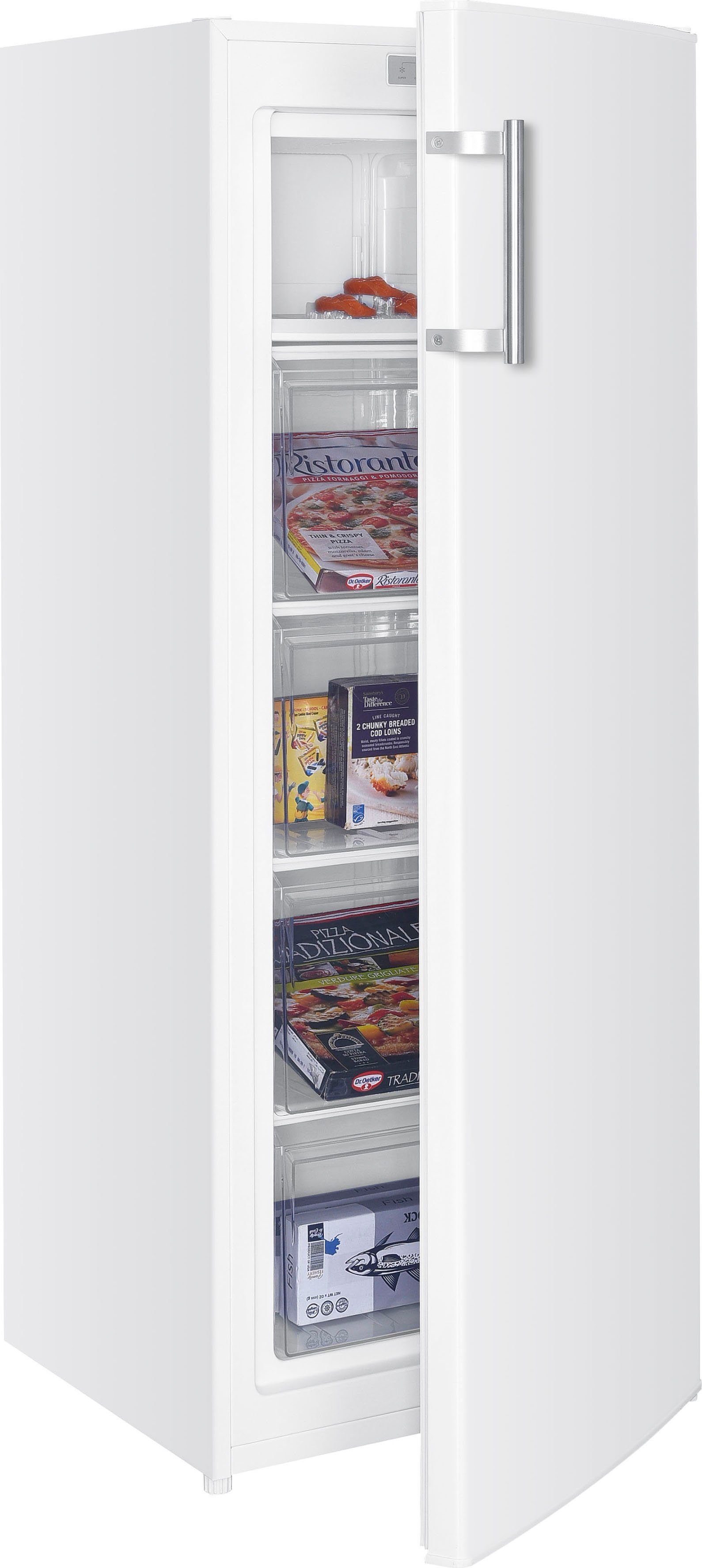 Hanseatic Gefrierschrank HGS14355DW, 142,6 cm hoch, 54,4 cm breit, QuickFreeze