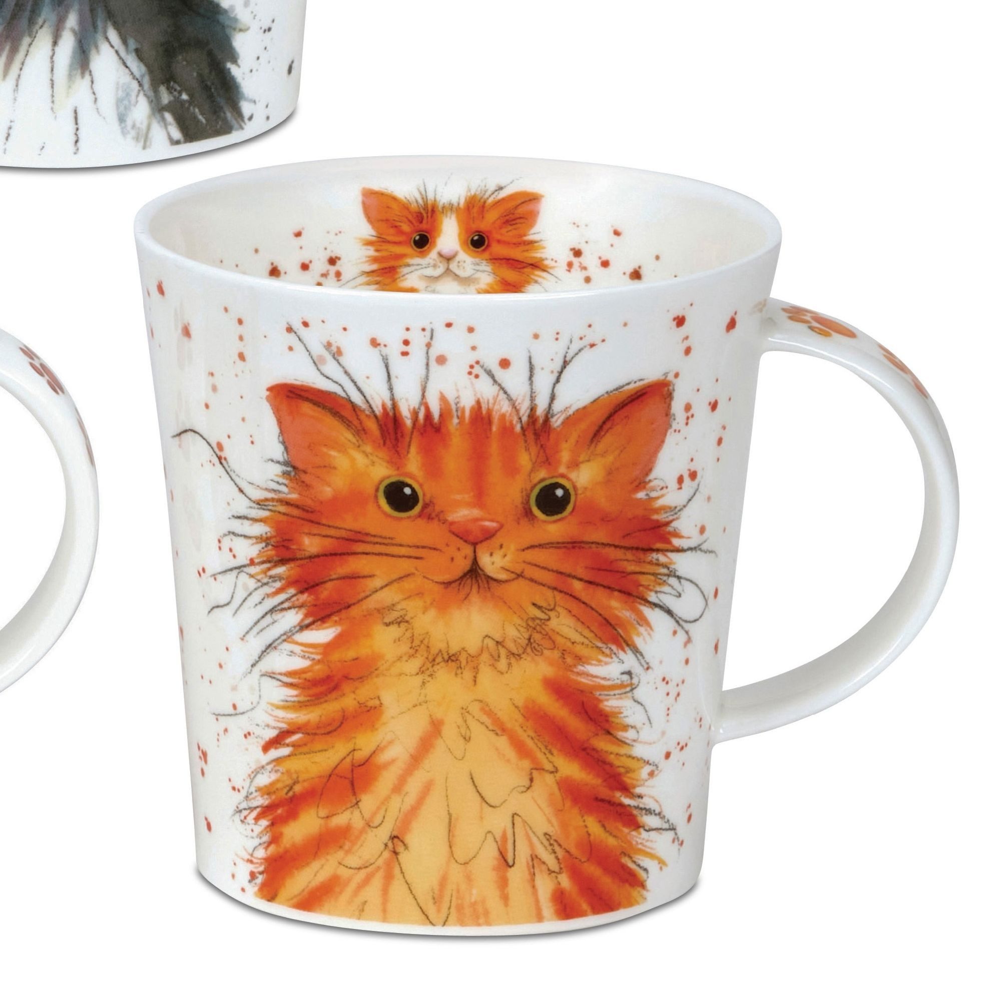 formano Tasse Dunoon, Porzellan, Spülmaschinengeeignet, Mehrfarbig, Motiv: Katze