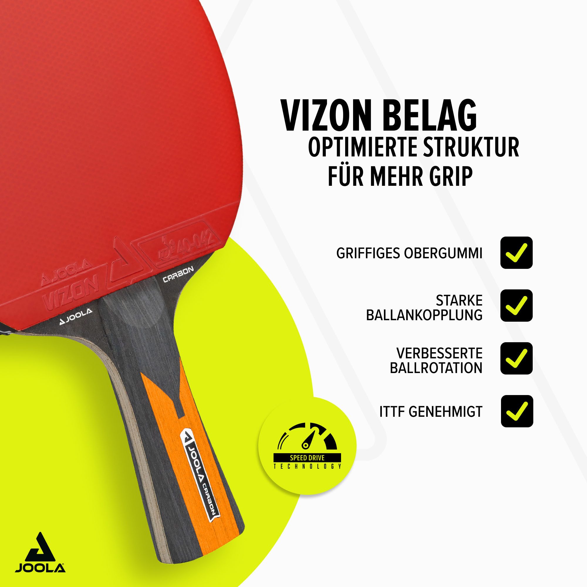 Joola Tischtennisschläger Carbon Control (Packung)