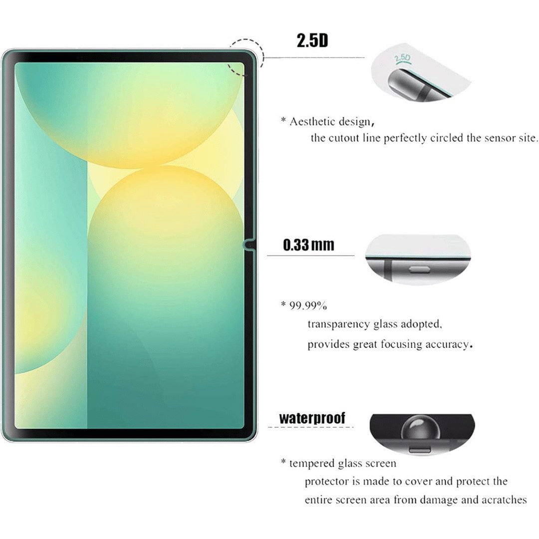 SmartUP Displayschutzglas 2X Schutzglas für Samsung Galaxy Tab S10 FE Display Panzerfolie Full für Samsung Galaxy Tab S10 FE – Bild 4 von 5