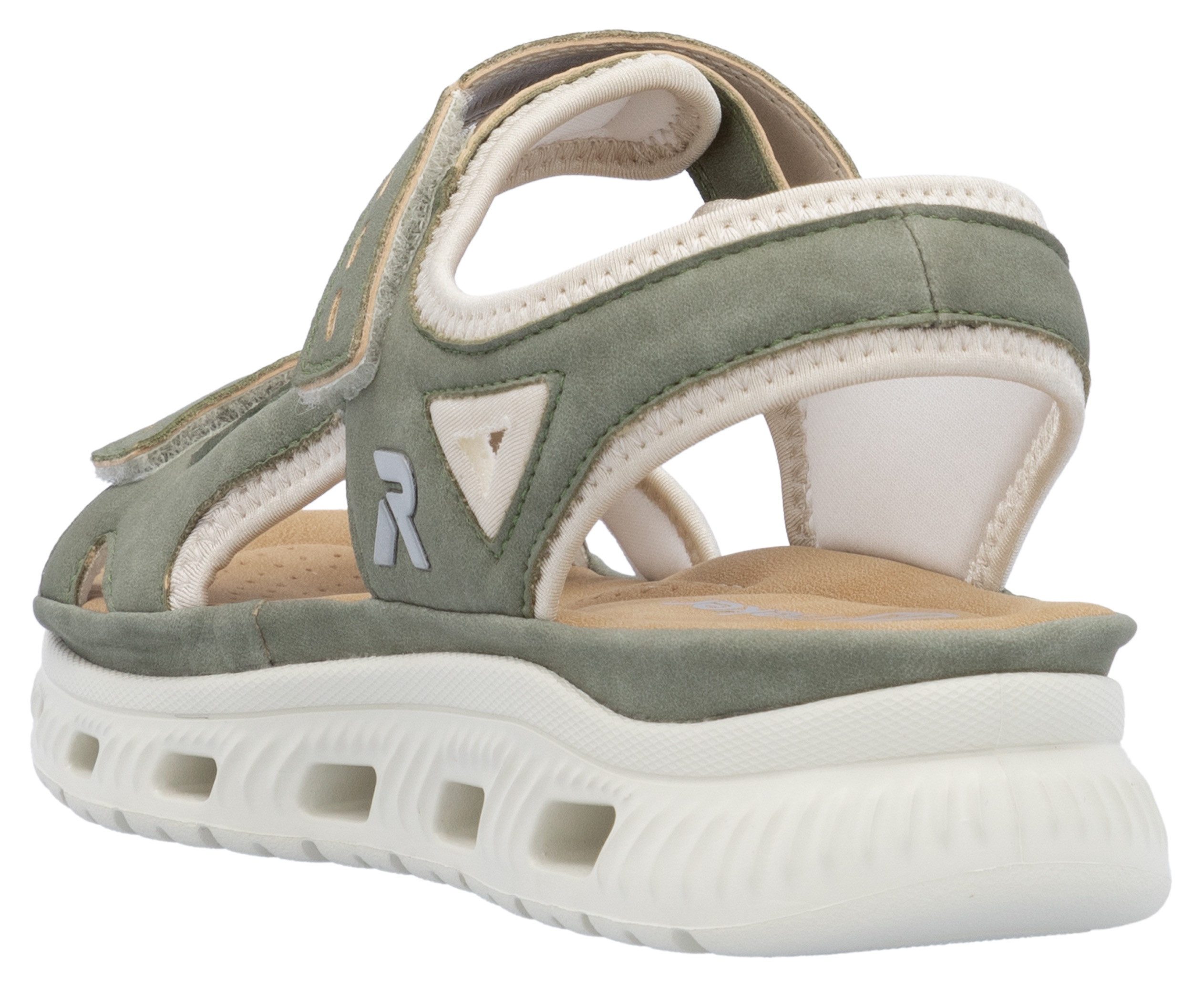 Rieker Sport Outdoorsandale Sandale, Sommerschuh, Sandalette, Plateauabsatz, mit Klettverschlüssen