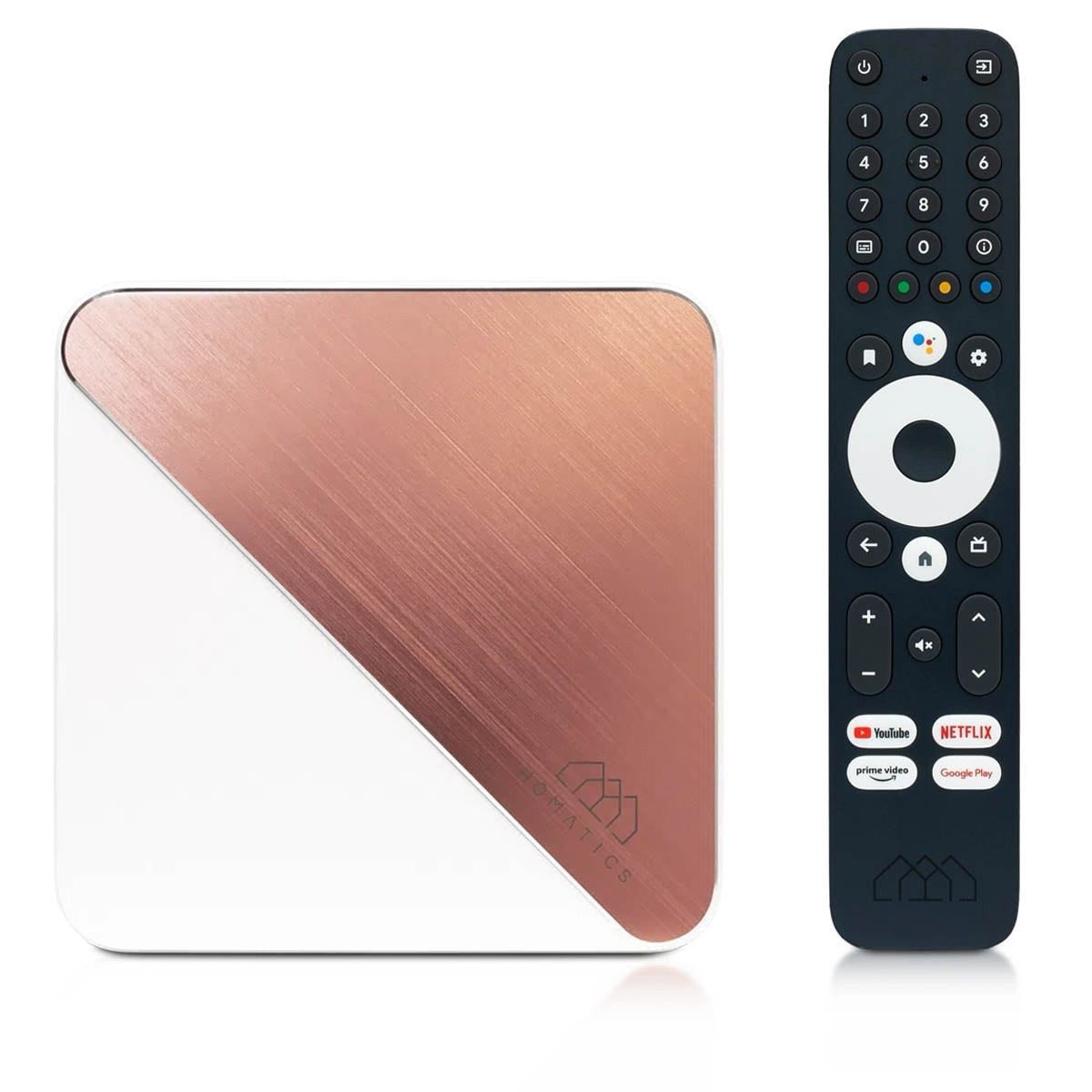 Streaming-Box Box R 4K Plus Android TV Mediaplayer mit BIG Sprachfernbedienung Black