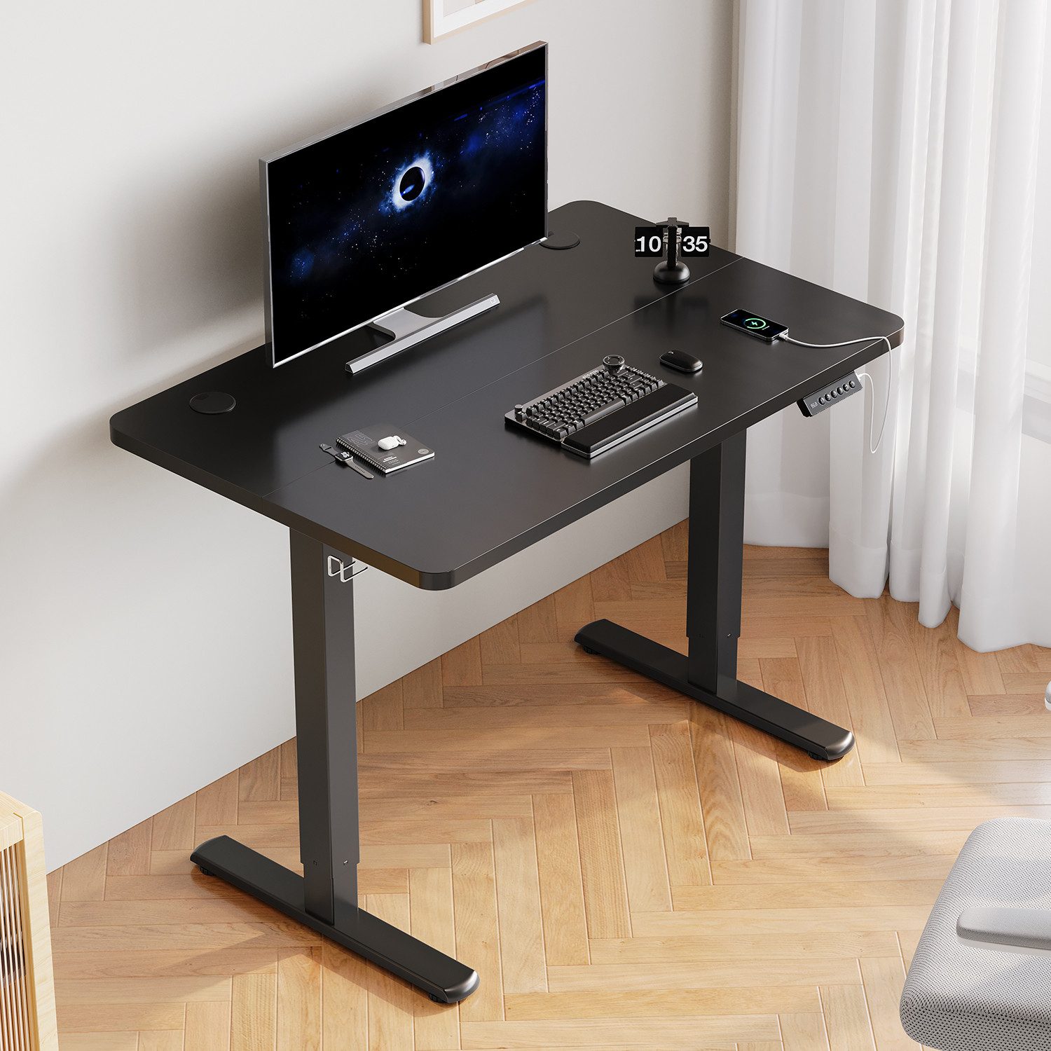 Furnicopia Schreibtisch Höhenverstellbarer mit USB-Ladefunktion und günstig online kaufen