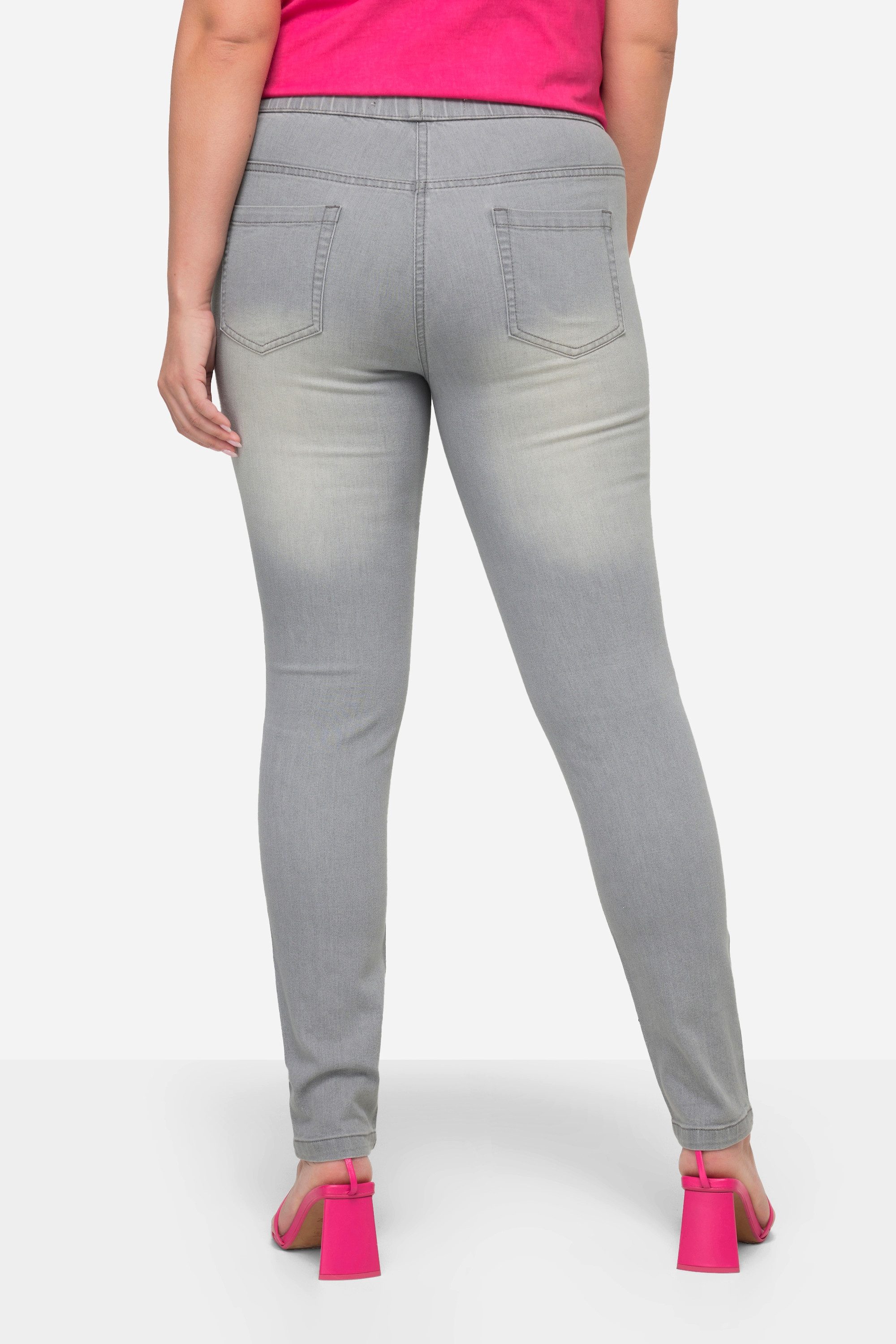 MIAMODA Funktionshose 7/8-Jeggings Slim Fit Stern und Perlen am Saum