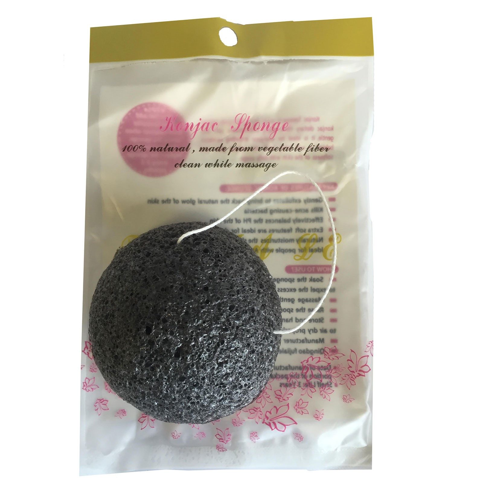 Ancient Wisdom Gesichtsreinigungsschwamm Konjac-Schwamm ~ Peeling-Schwamm, Reinigt nur mit Wasser - keine Zusätze erforderlich