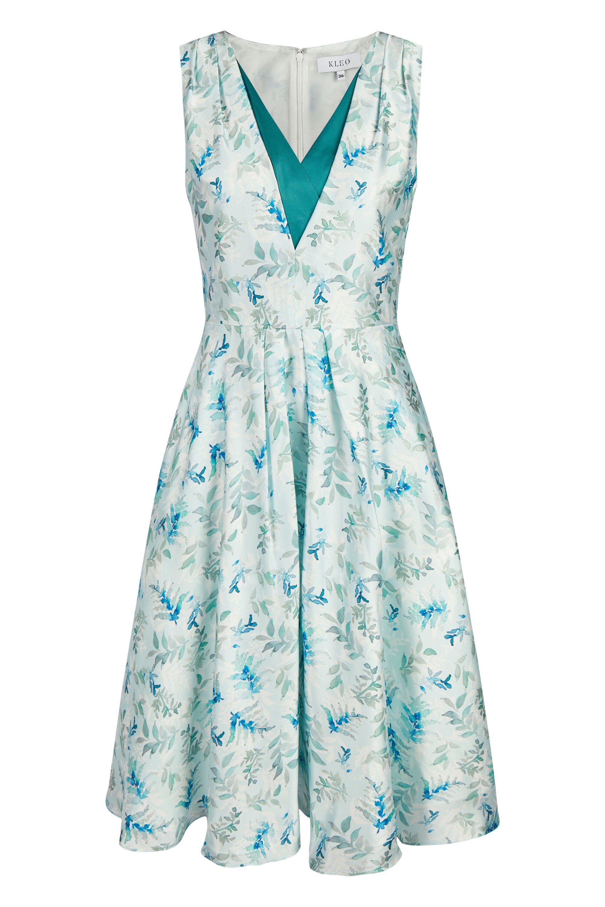 Kleo Abendkleid (1-tlg) mit handgezeichnetem Blumenprint günstig online kaufen