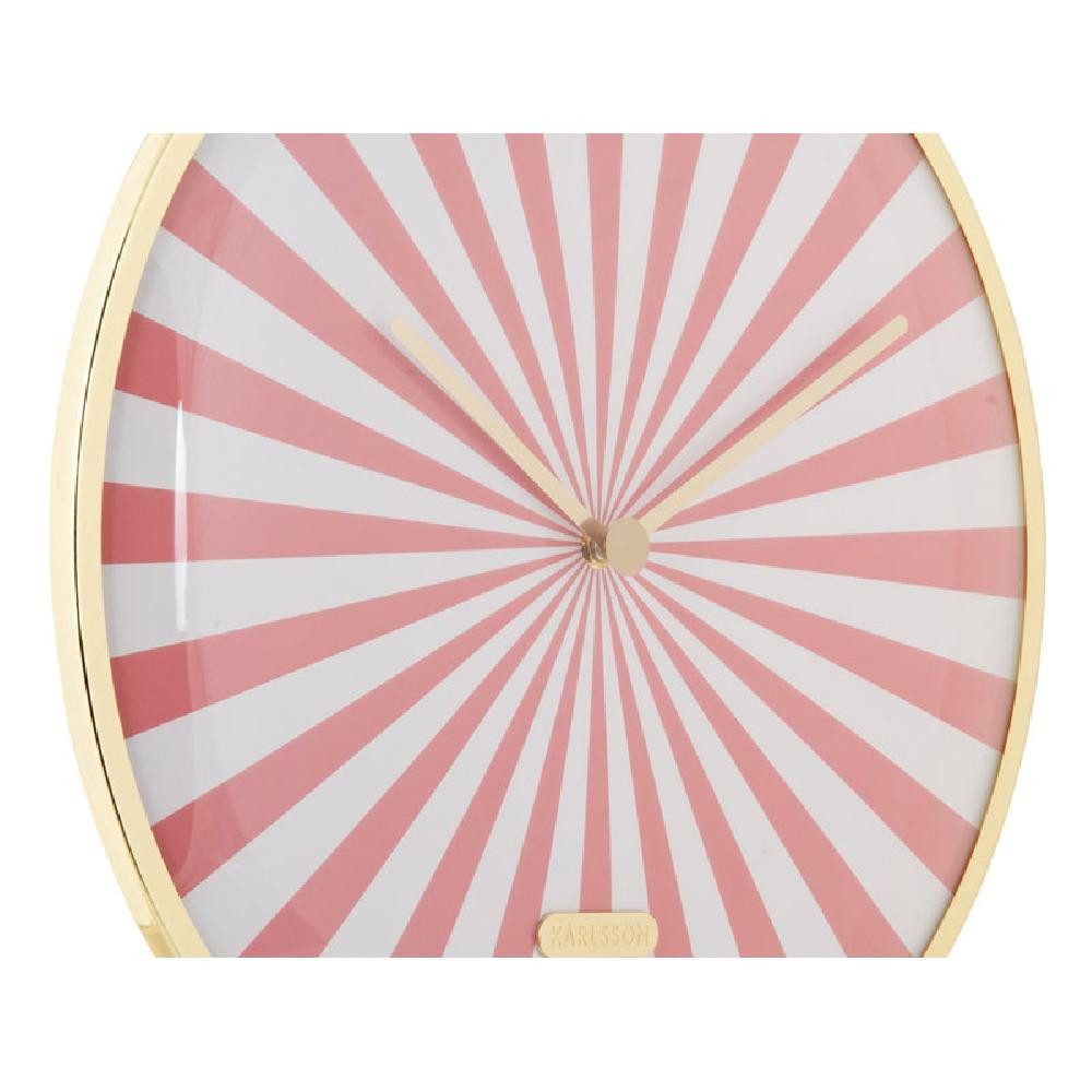 Karlsson Uhr Wanduhr Candy Swirl Dome Flamingo Pink Weiß