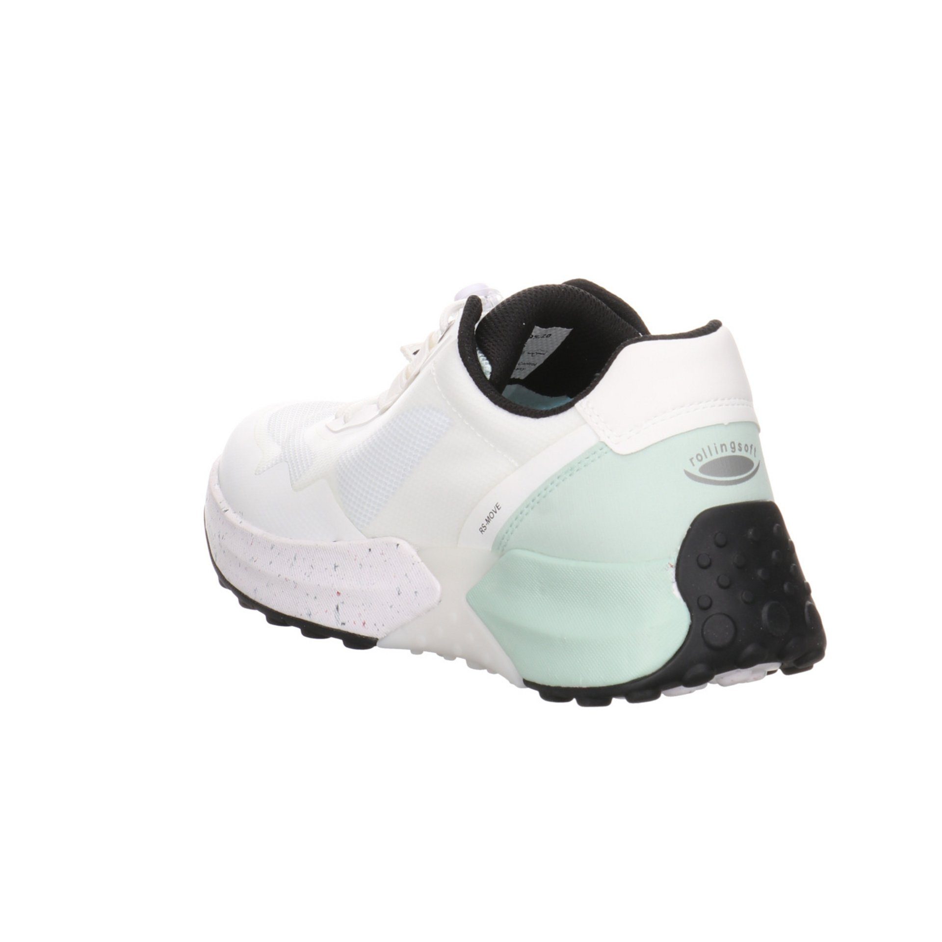 Gabor Damen Slipper Schuhe Rollingsoft Sneaker Synthetikkombination Sneaker Slip-On weiss/mint