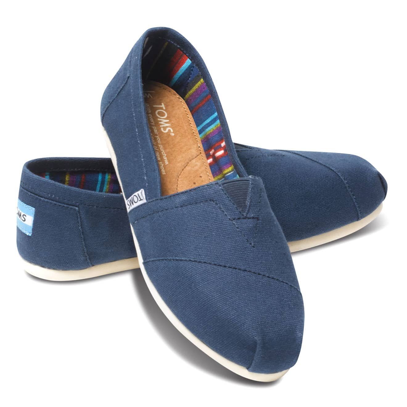 TOMS Classic Canvas Wm Damen Эспадрильи Schlupschuhe dunkelblau navy Espadrille