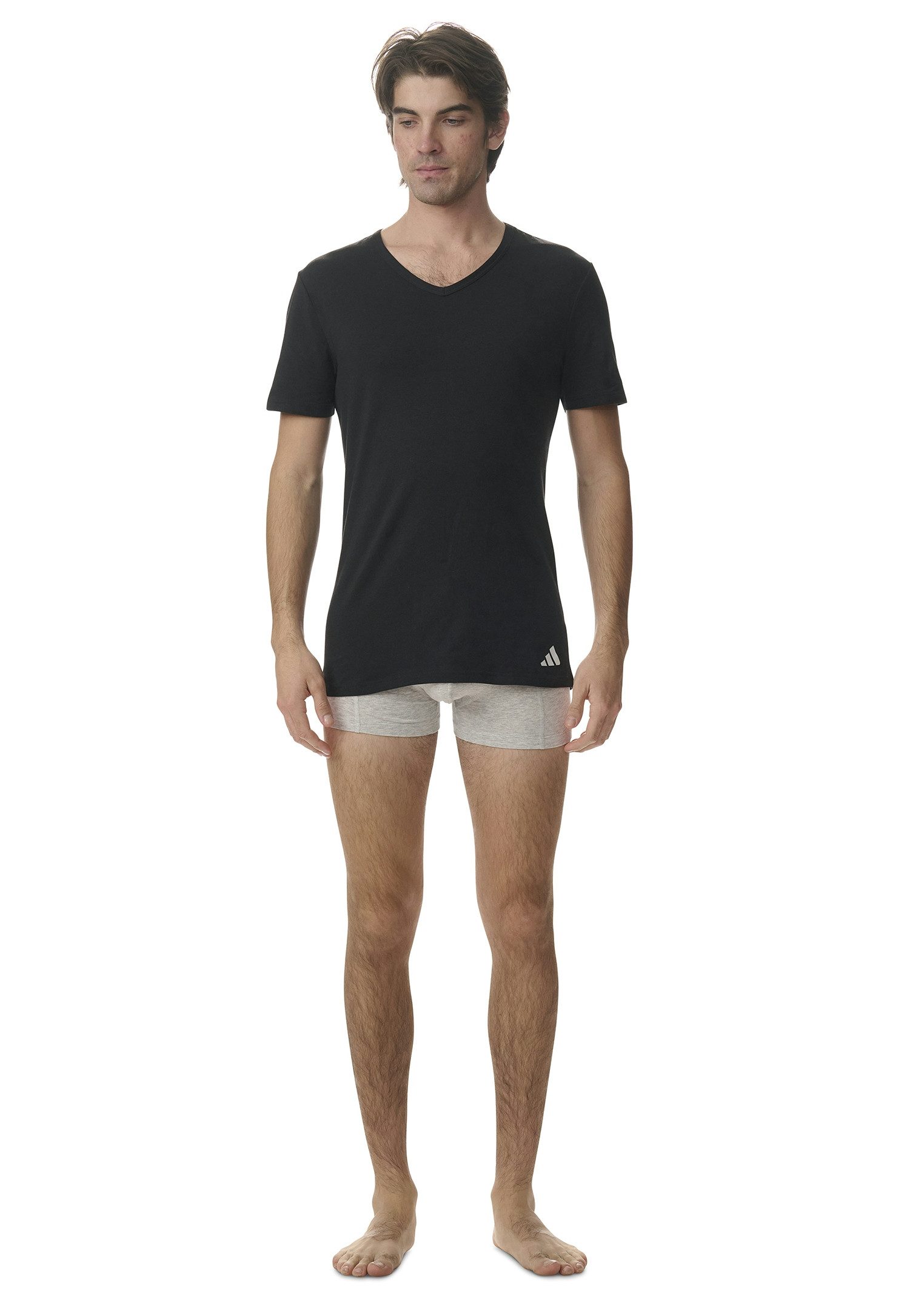 adidas Sportswear T-Shirt Active Flex Cotton (2er Pack) V-Ausschnitt, Kurzarm, bequem, elastisch