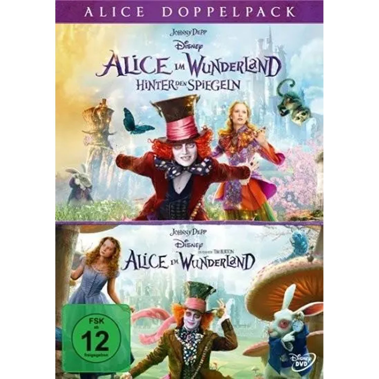 Walt Disney DVD Alice im Wunderland 1+2