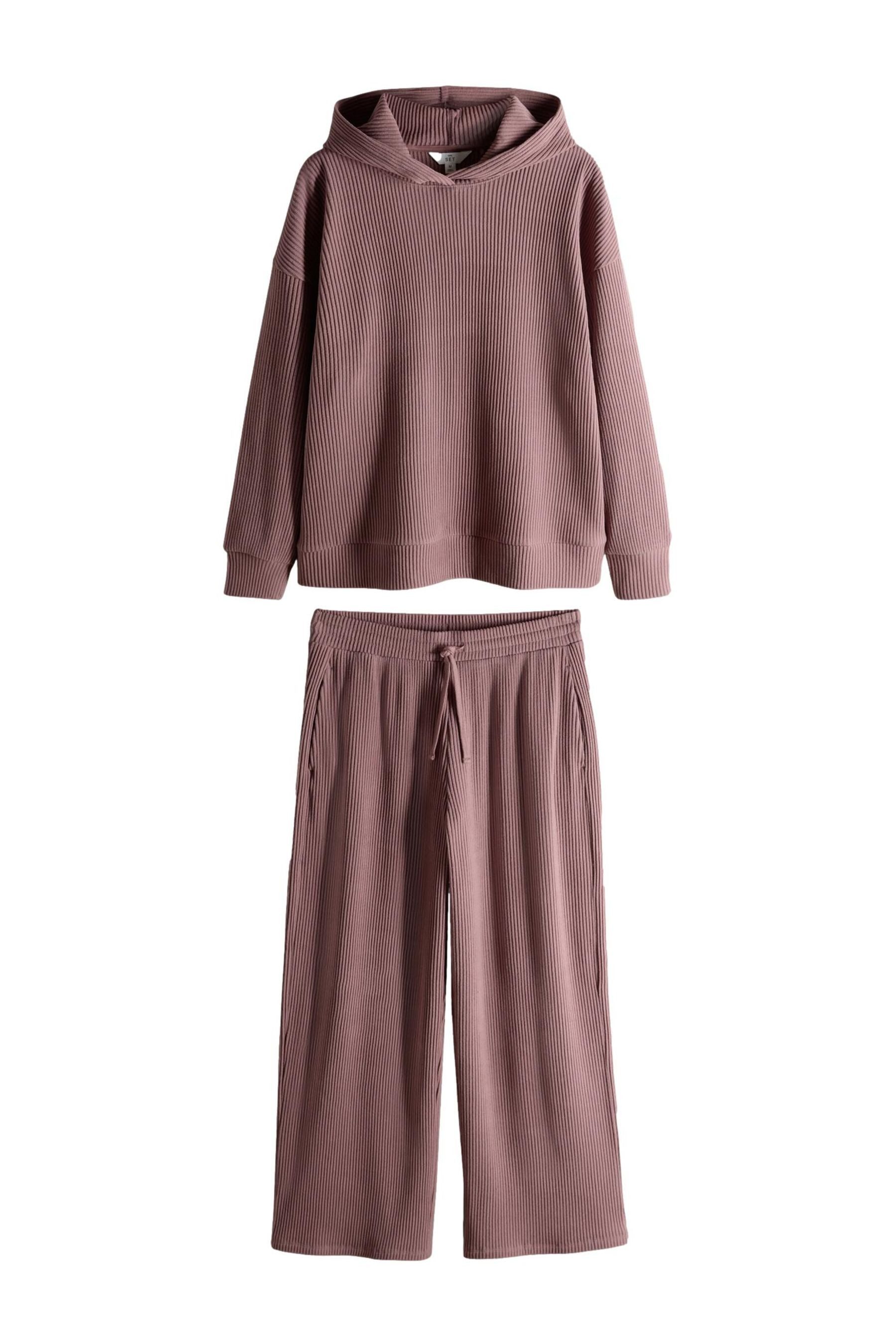 Sweatanzug The Set Gerippter Hoodie und Jogginghose