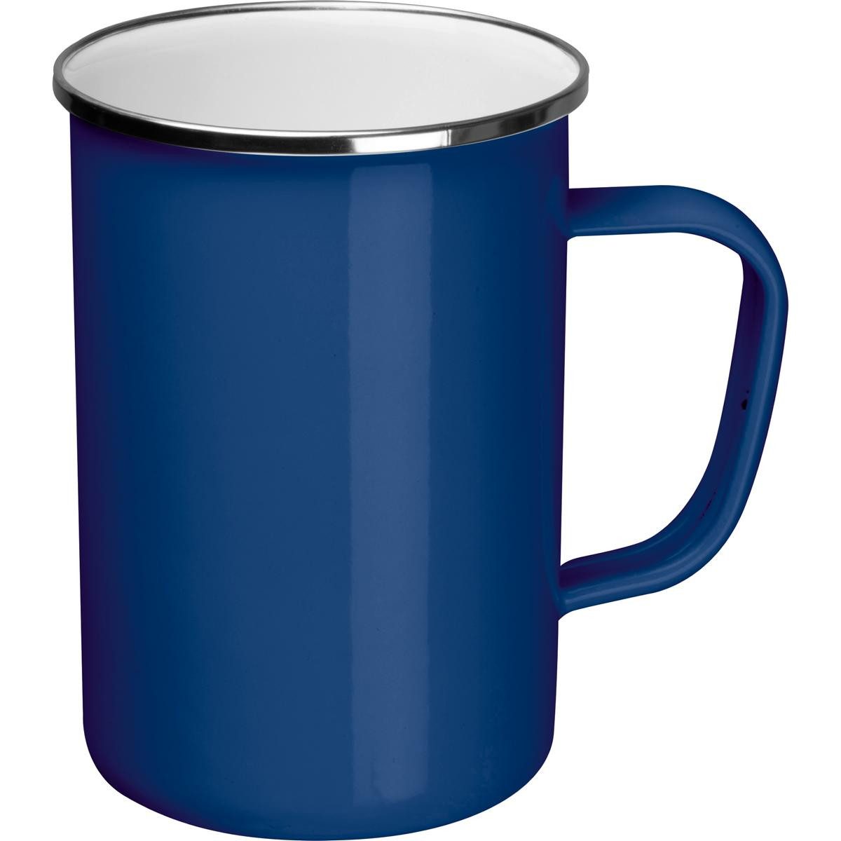 Livepac Office Tasse Emaille Tasse / Füllvermögen: 550ml / Farbe: blau
