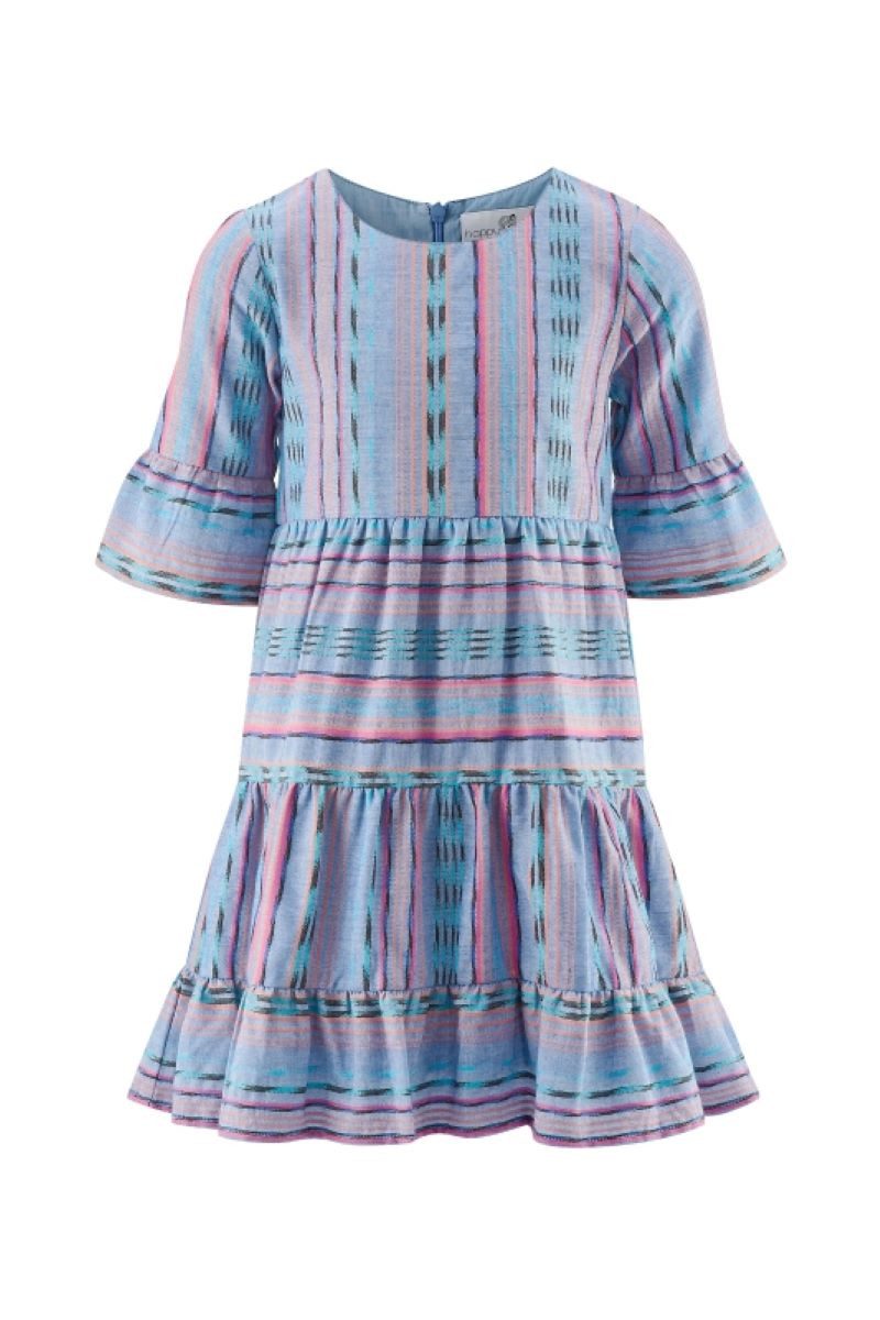 happy girls Volantkleid Volantkleid 3/4 Arm Streifen (1-tlg) feine Struktur