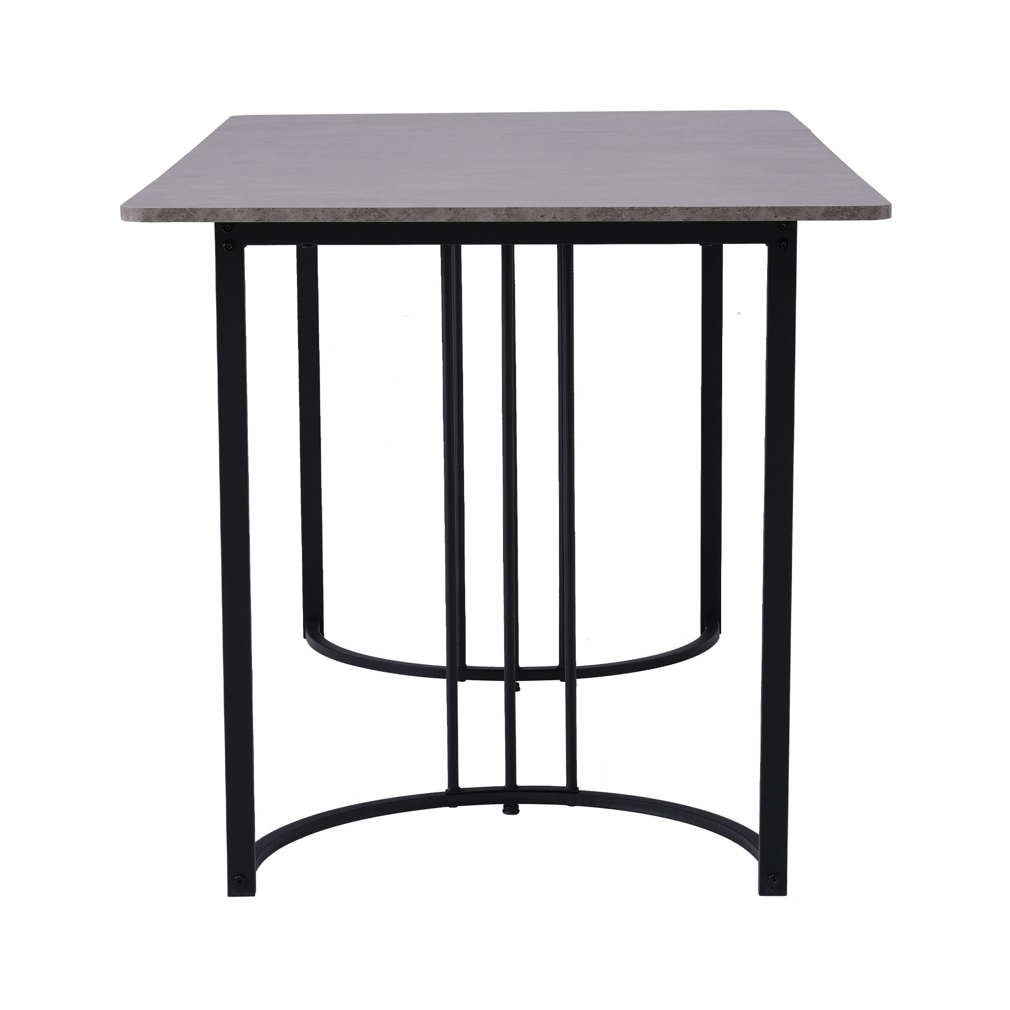 Esstisch (140x80x75 cm, nur Tisch), rechteckig Küchentisch Marmoroptik Esszimmertisch, Metallbeine