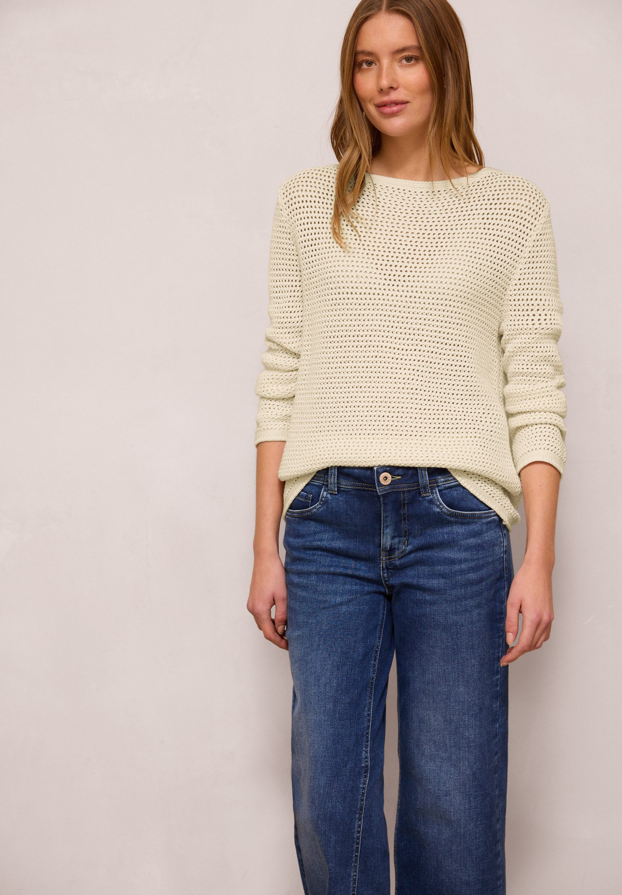 STREET ONE STUDIO Strickpullover aus reiner Baumwolle günstig online kaufen