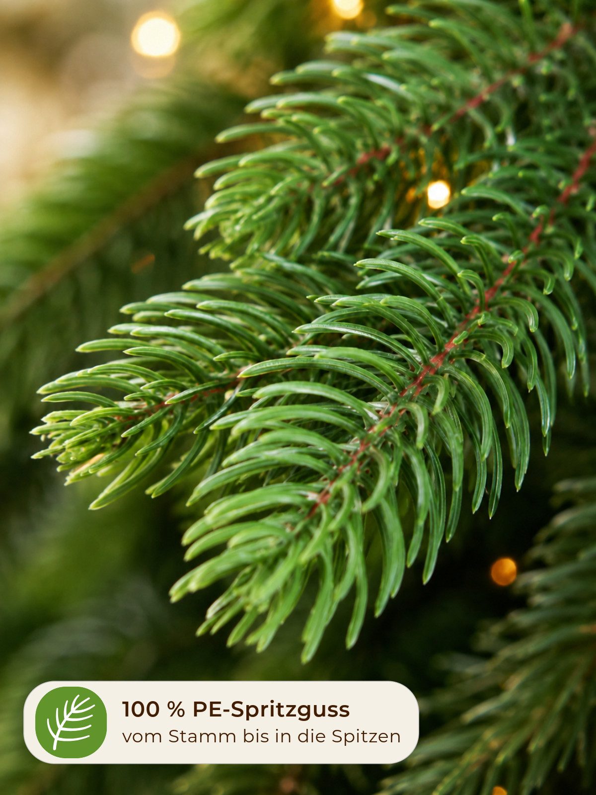 VIVANNO Künstlicher Weihnachtsbaum Polyethylen NORDMANN 150 Rund - Ohne Led, 112x150 cm – Bild 2 von 5