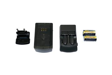 PowerSmart CFR001EB Kamera-Ladegerät (für Canon ELPH Z3, I3442+I3428M Date, Pocket Zoom 70M-AF AD, CR123A, DL123A und 2 pcs RCR123A Akku)