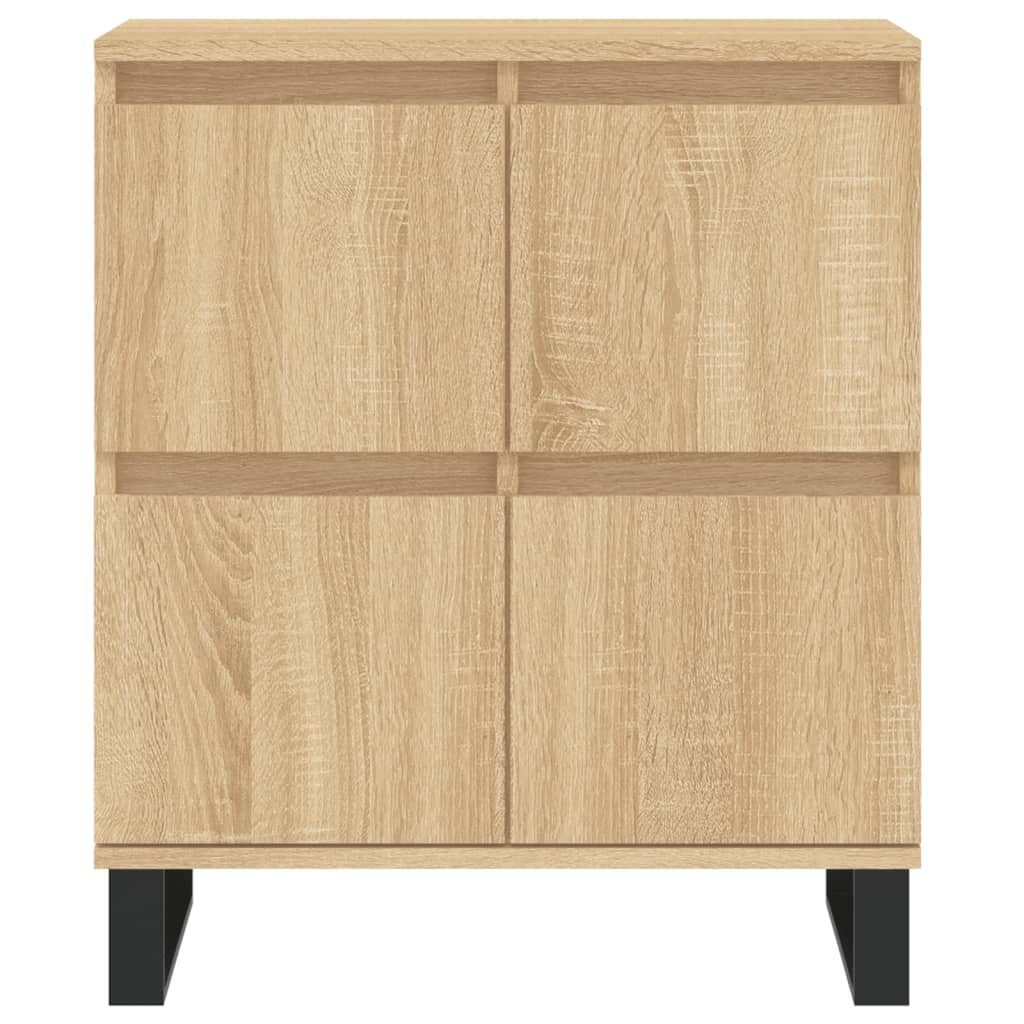vidaXL Sideboard 2 Stück Sideboards 2 Stk Sonoma Eiche Spanplatte