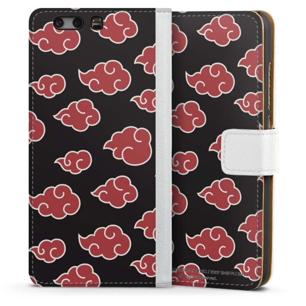 DeinDesign Handyhülle Offizielles Lizenzprodukt Naruto Shippuden Akatsuki Akatsuki Pattern, Huawei P10 Hülle Handy Flip Case Wallet Cover Handytasche Leder