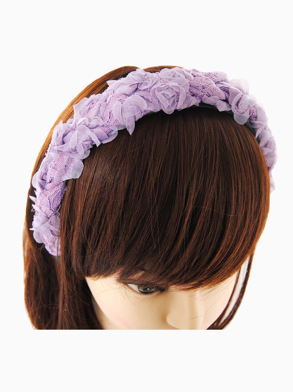 axy Haarreif Haarreif mit Blumenkranz Look, Vintage Look zur Hochzeit Damen Haareifen Haarband
