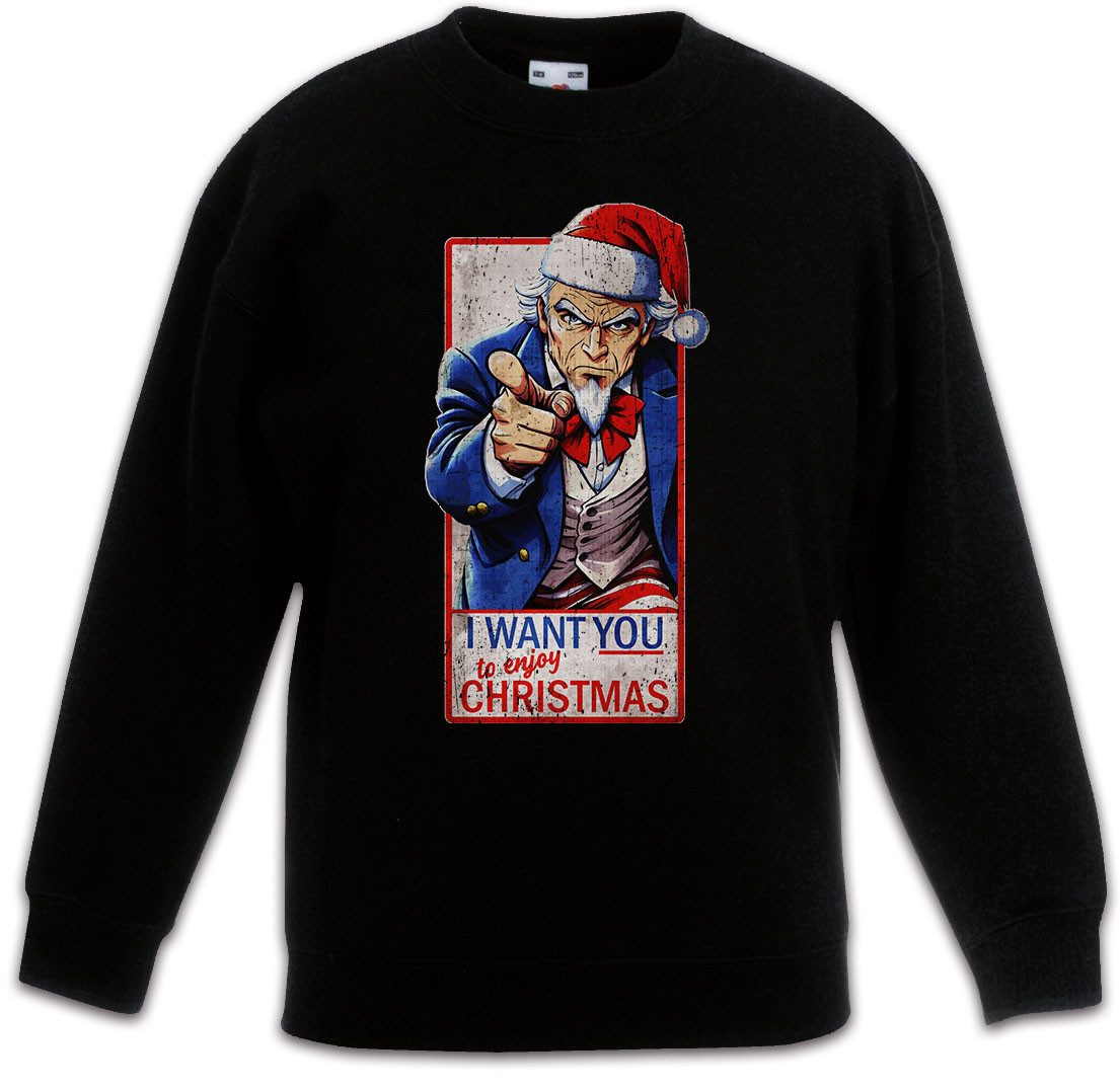 Sweatshirt USA Enjoy Christmas Kinderpullover American Troops Army US Merry Santa
