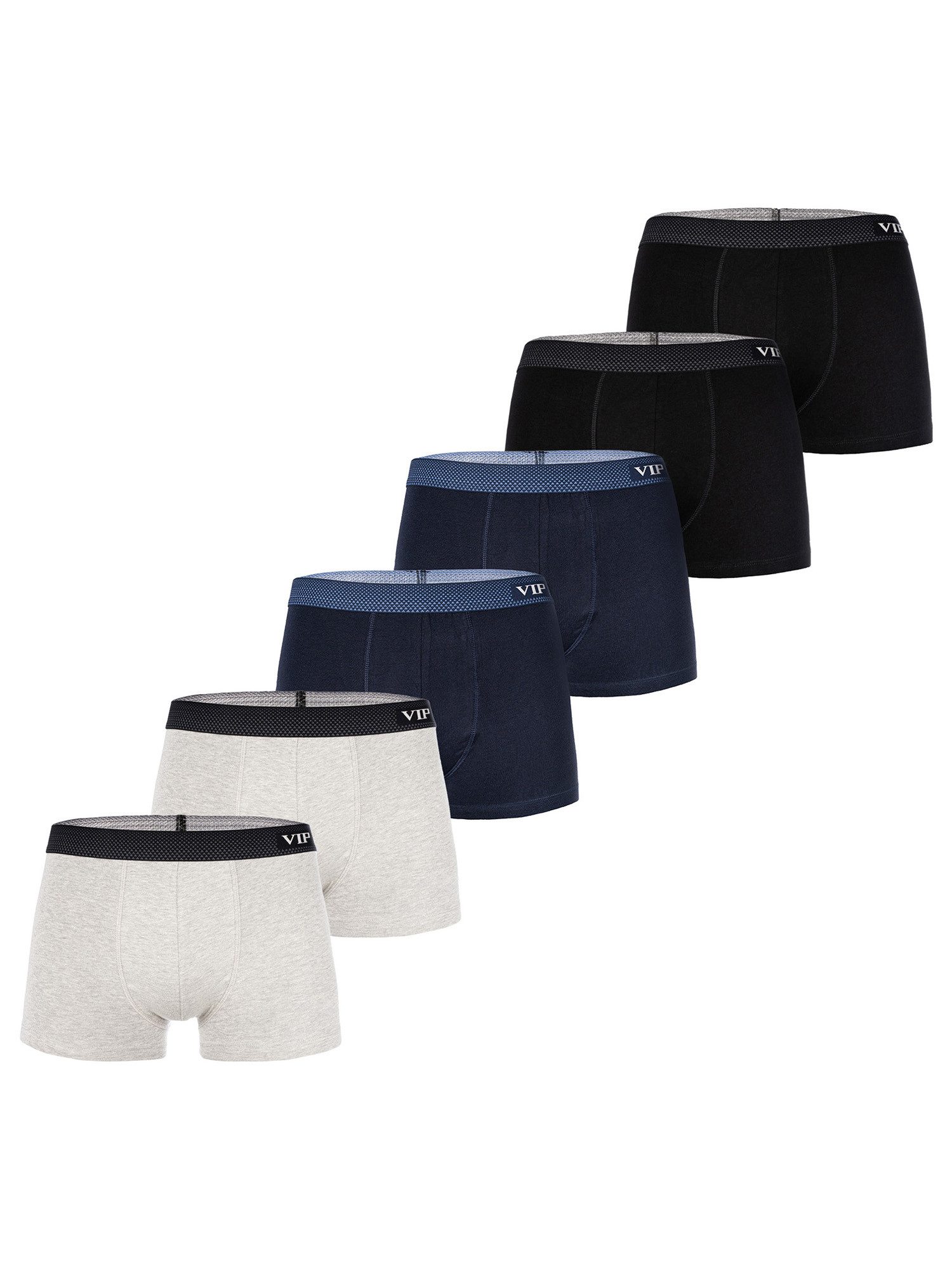 Retro Boxer Premium Jersey Stretch - 6er Set - Boxershorts - Multipack - Uni