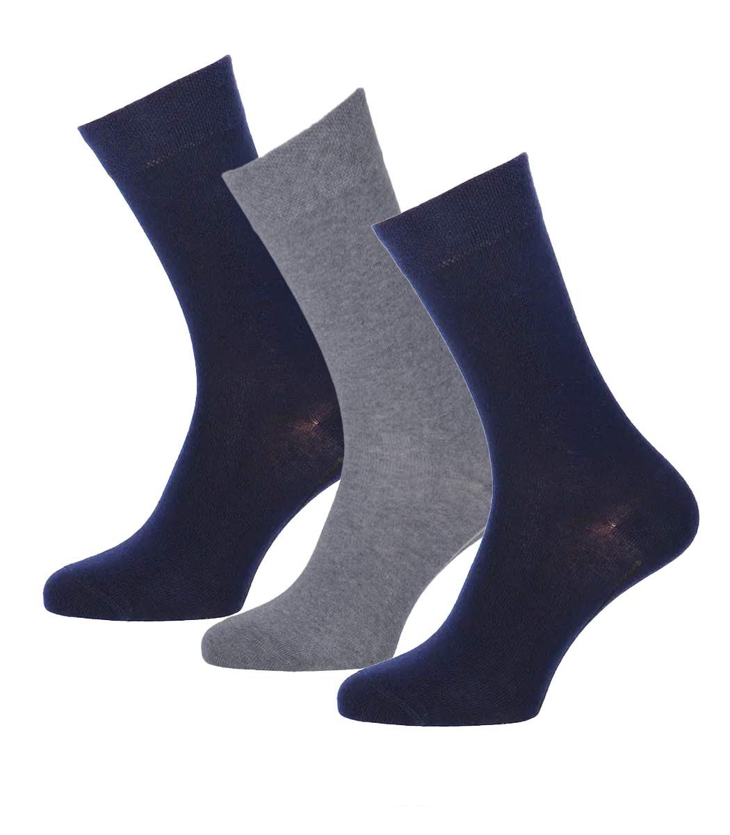 Basicsocken Baumwolle Socken mit Softbund 3er Pack