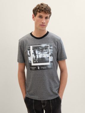 TOM TAILOR Denim T-Shirt Gestreiftes T-Shirt mit Fotoprint