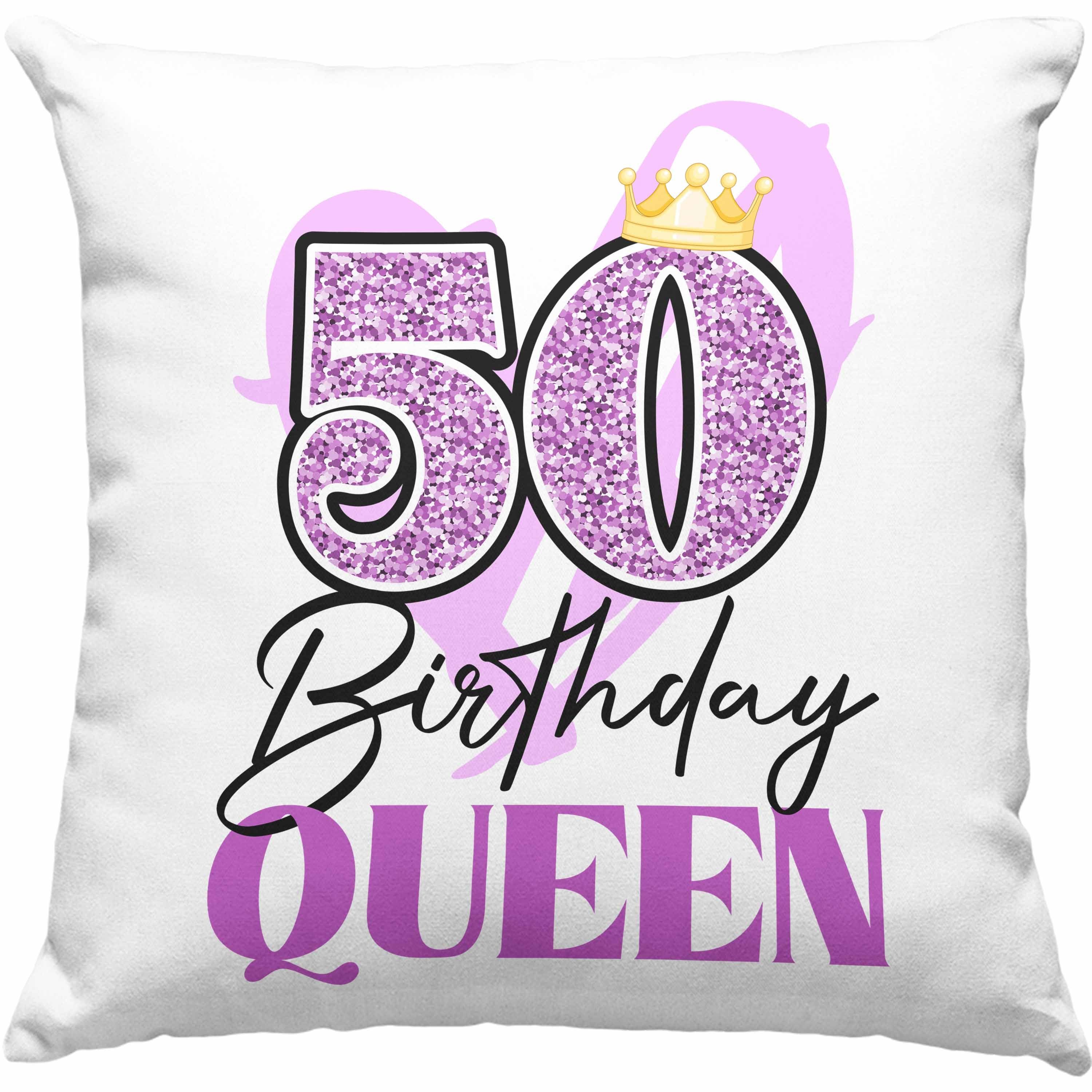 Trendation Dekokissen Trendation 50. Geburtstag Frauen Geschenk