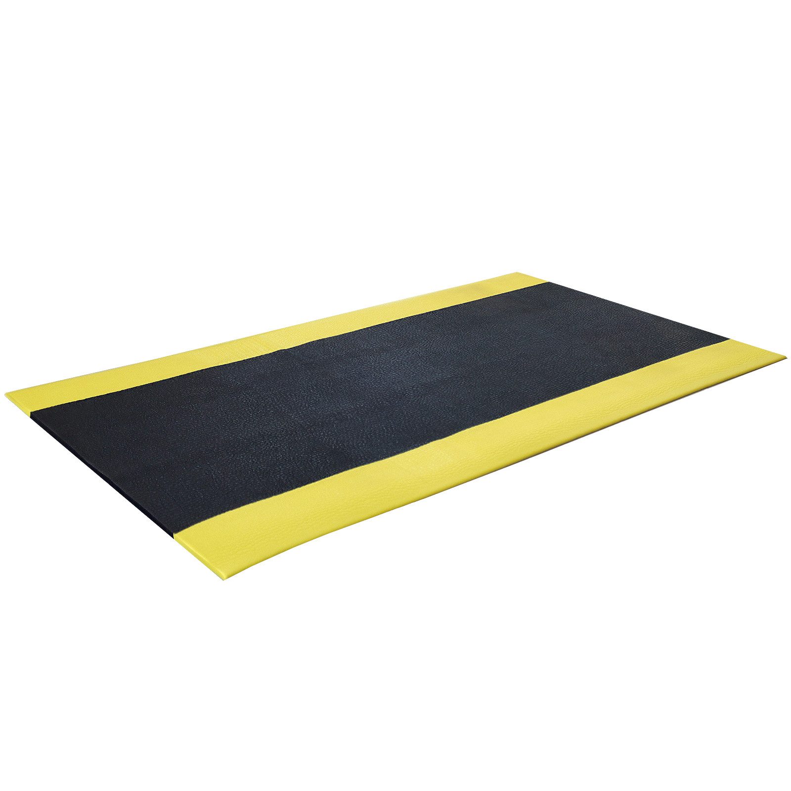 PROREGAL® Gummimatte Anti-Ermüdungsmatte aus Vinyl, HxBxT 1x60x100cm, gelb/schwarz