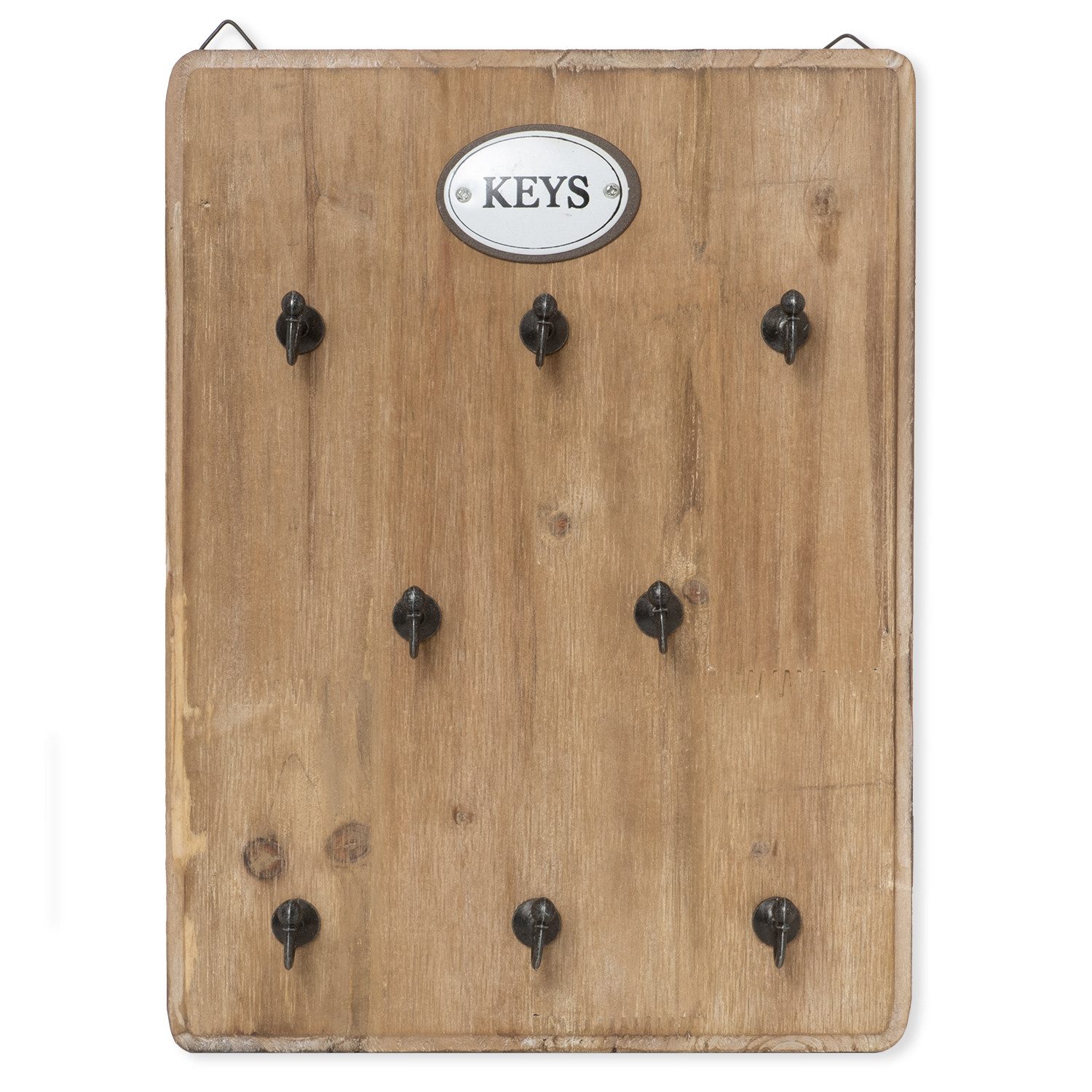 Moritz Schlüsselbrett 25x33cm Keys 8 Haken braun, Schlüsselkasten Vintage S günstig online kaufen