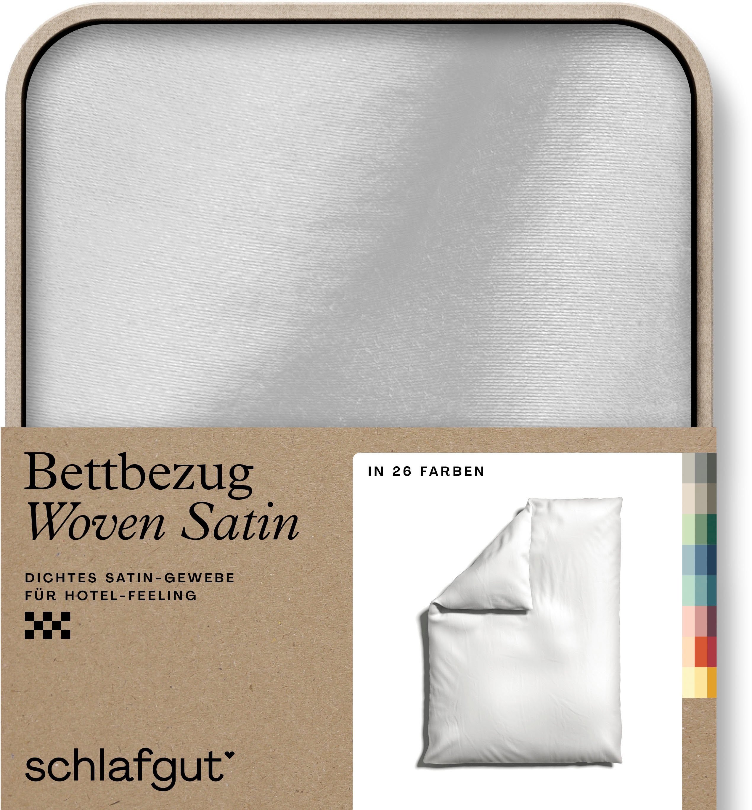 Schlafgut Bettbezug Premium Woven Satin, 100% Baumwolle, Fadendichte 300TC, (1 St), besonders dicht gewebt, Mix & Match: passender Kissenbezug erhältlich