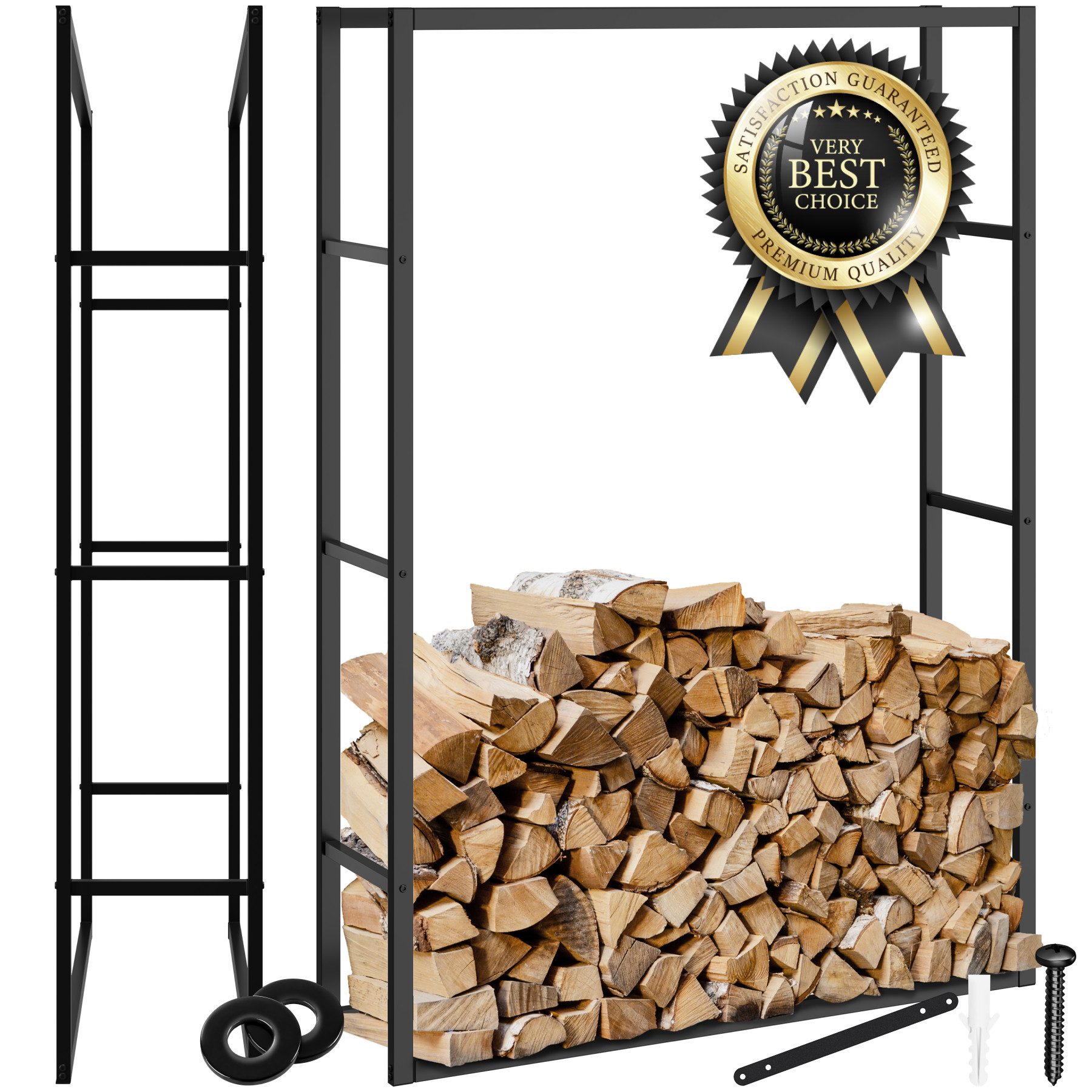 tectake Kaminholzregal Holzlager Tuby, für In- & Outdoor, 100,5x25x150cm, B günstig online kaufen