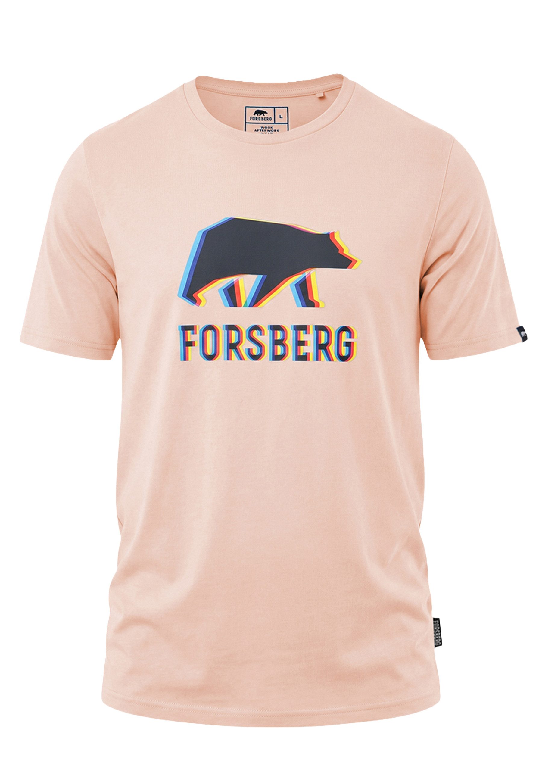 FORSBERG T-Shirt mit schwarzem Anaglyph-Logo
