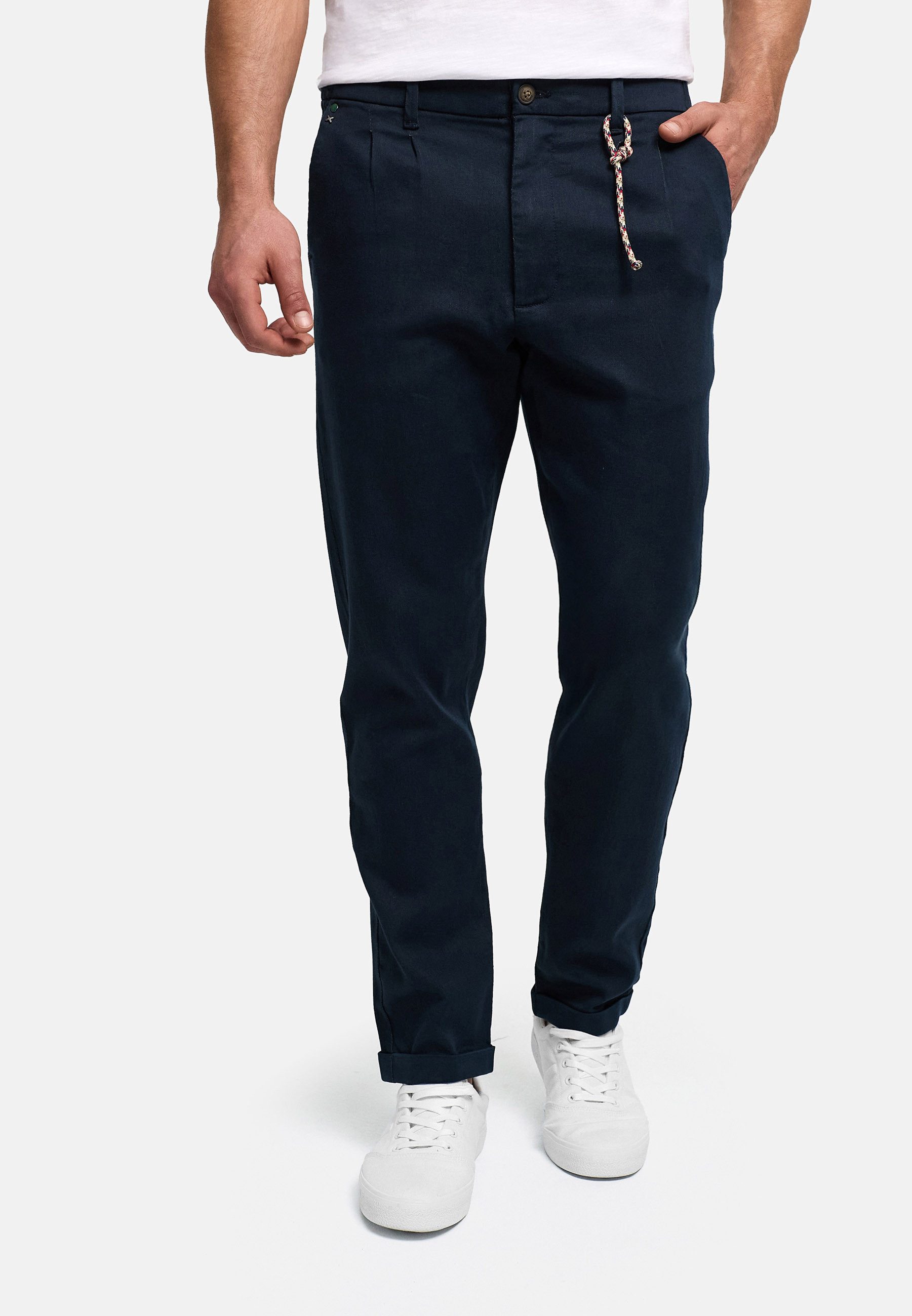 INDICODE Chinohose Herren INKnutzon Chino Hose Herrenhose mit Stretch-Komfort und modernem Rope-Detail