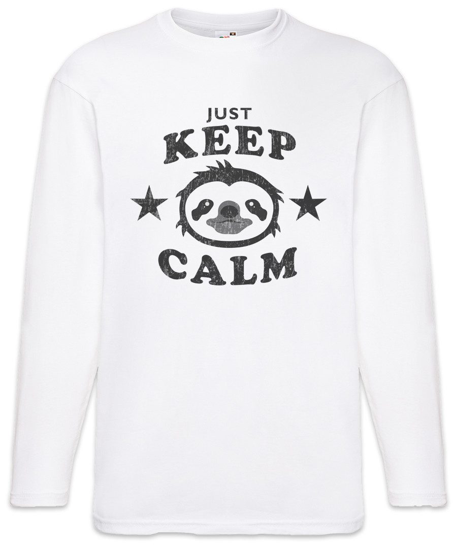 Langarmshirt Just Keep Calm Langarm T-Shirt Hakuna Matata Faultier Sloth Faulenzen