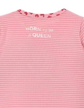 BONDI Langarmbody Baby Mädchen Newborn Body "Mom's Princess" geringelt 86514, Rosa (1-tlg)