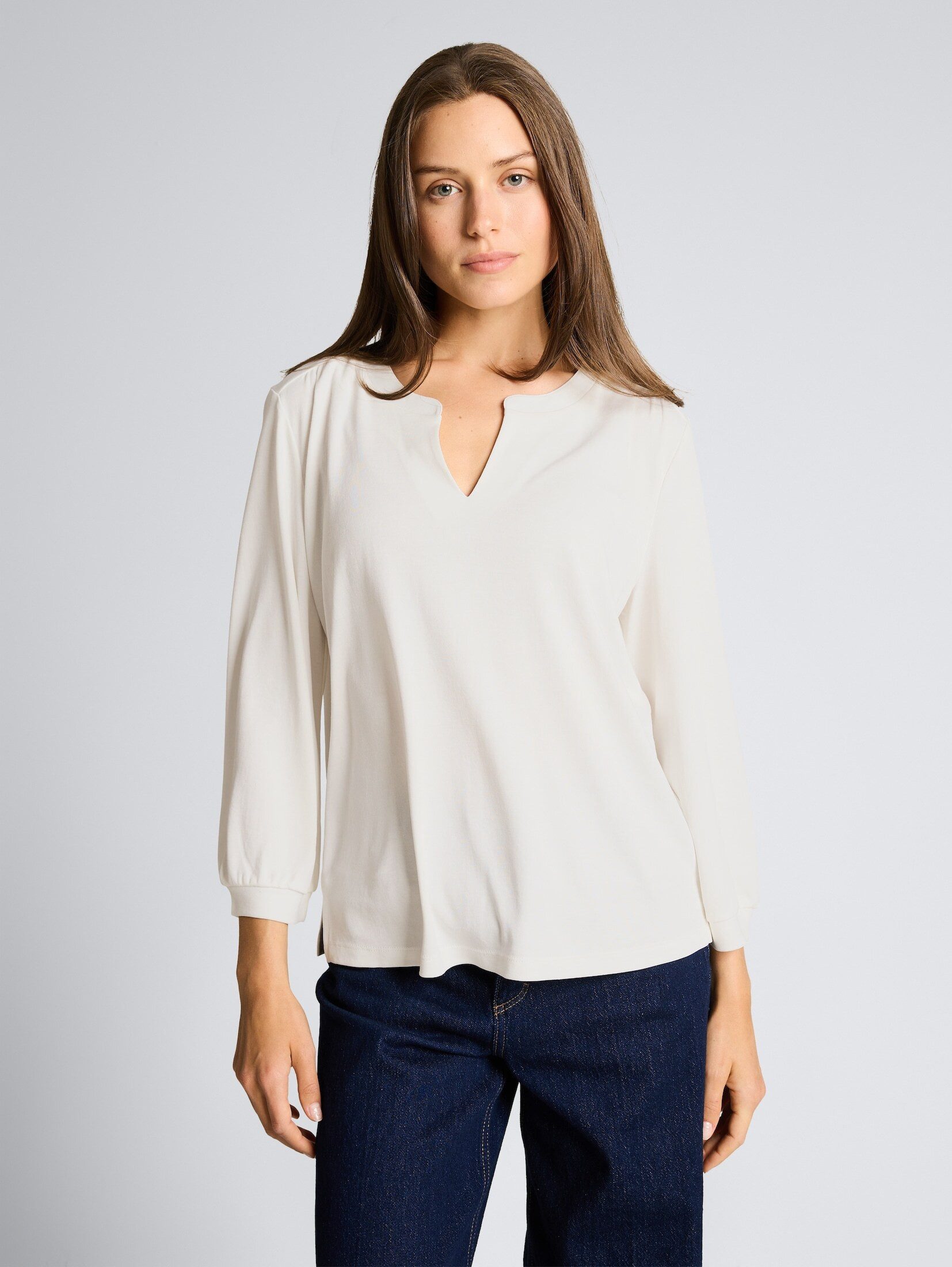 TOM TAILOR Langarmshirt T-Shirt Langarmshirt mit Raffungen