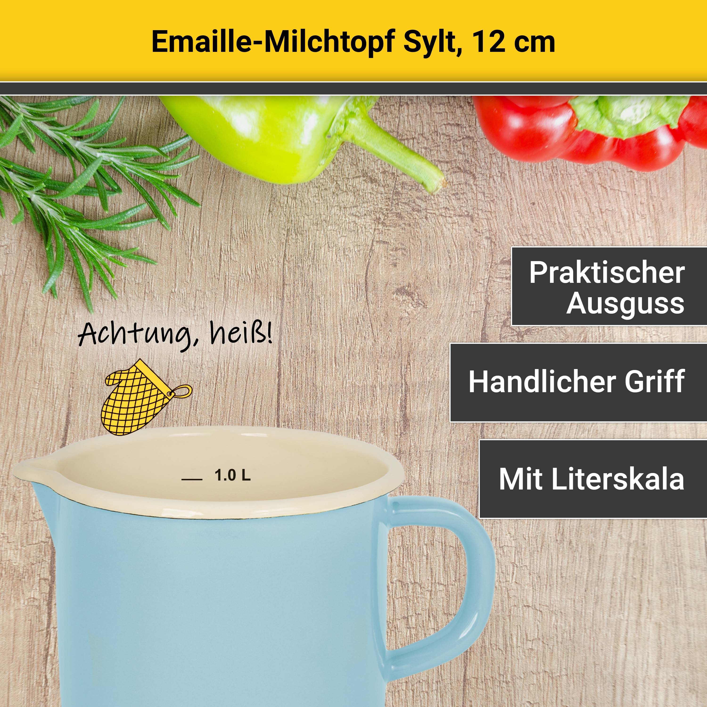 Krüger Milchtopf Sylt, Emaille (1-tlg), Induktion