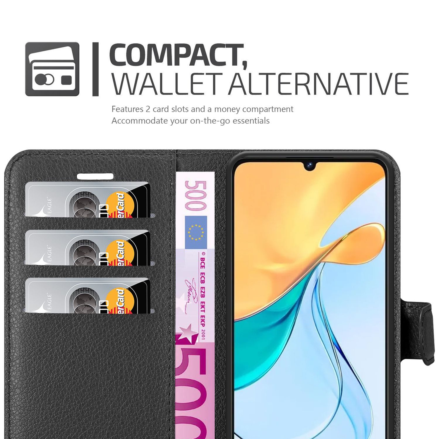 Cadorabo Handyhülle für ZTE Blade V50 Vita Hülle ZTE Blade V50 Vita, Hülle Schutzhülle mit Standfunktion, Kartenfach und Magnetverschluss