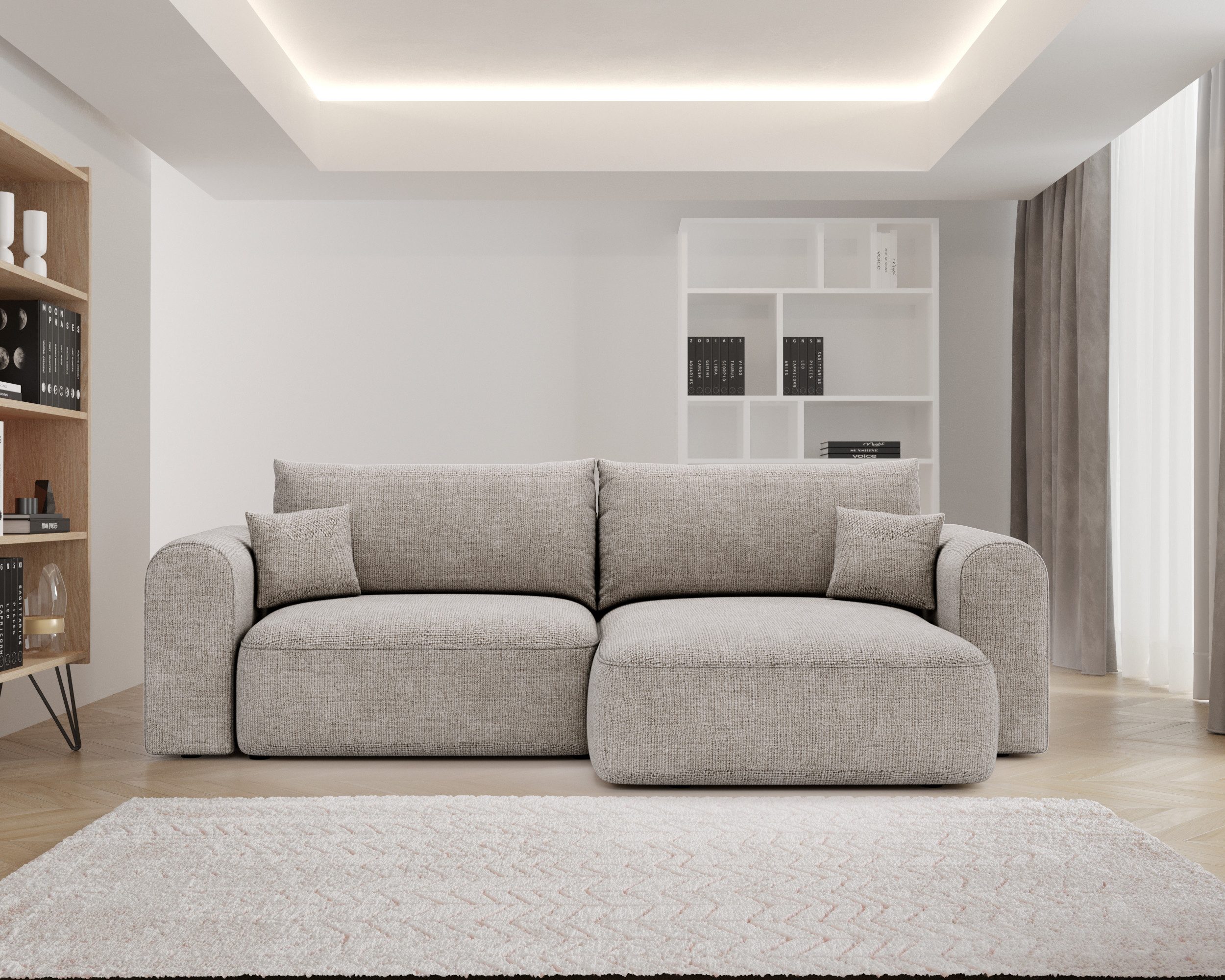 Kaiser Möbel Ecksofa Ecksofa mit Schlaffunktion und bettkasten, NOVO Links/Rechts, mit Relaxfunktion