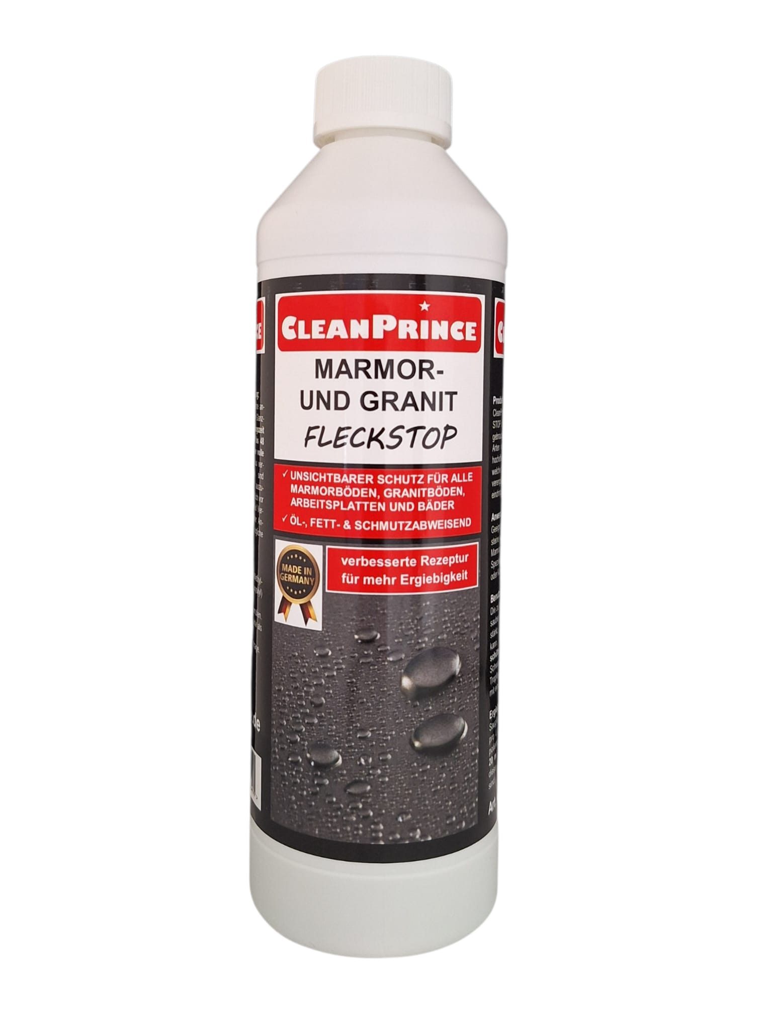 CleanPrince Marmor Granit Fleckstop, innen außen Naturstein-Imprägnierung