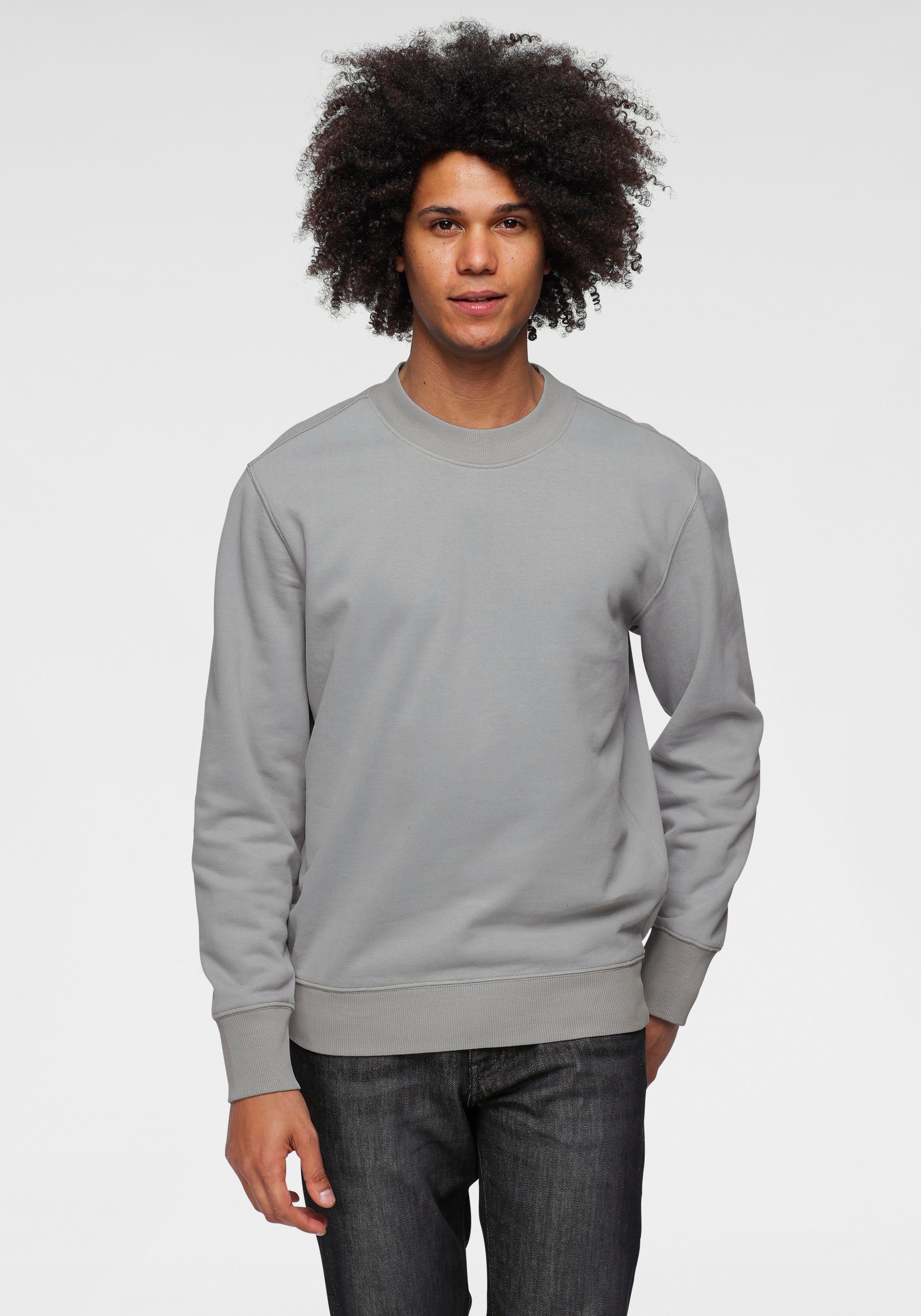 OTTO products Sweatshirt aus Bio-Baumwolle grau