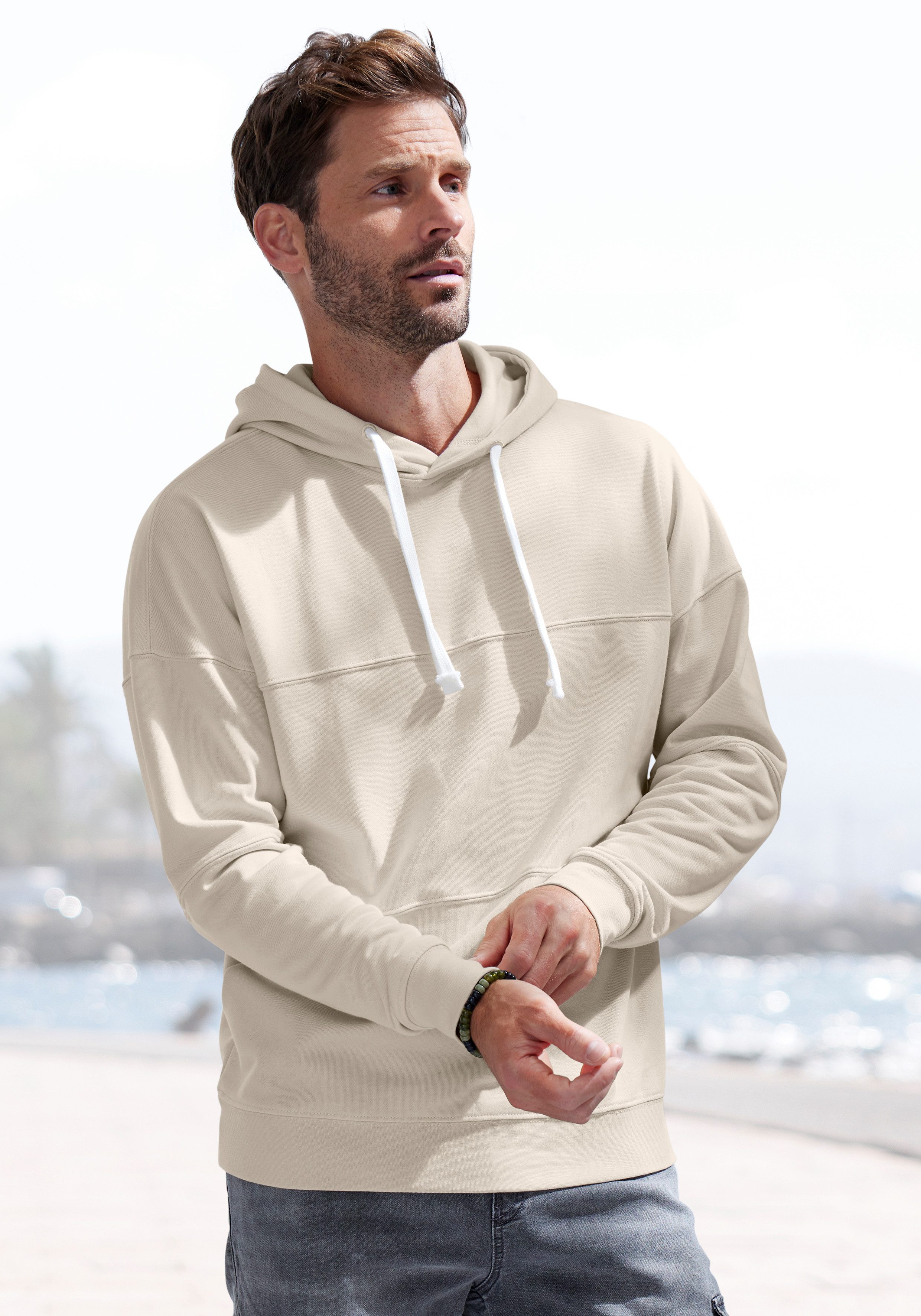 H.I.S Hoodie, Langarm Sweater mit Kapuze, aus Baumwollmischung günstig online kaufen