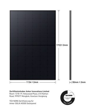 Anker Solarmodul Anker SOLIX Balkonkraftwerk mit Halterungen (890W), (1-St)