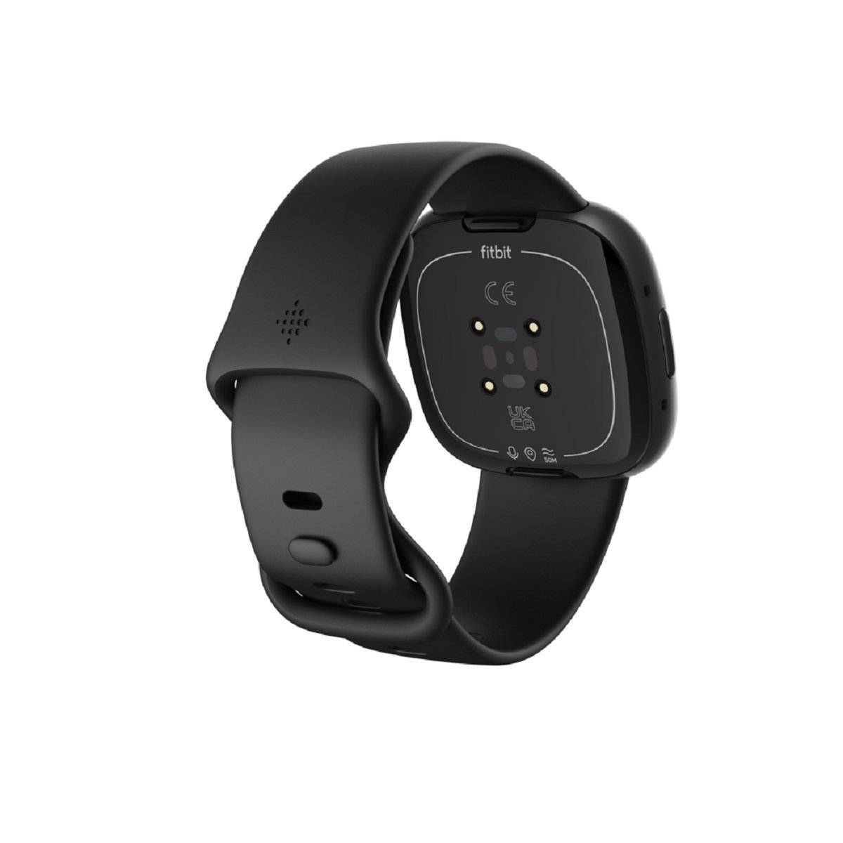 fitbit Sportuhr Fitbit Versa 4 - 40 mm - Carbon-Schwarz - Fitnessuhr Smartwatch, Telefonsuchfunktion, Überwachung der Herzfrequenzvariabilität (HRV)