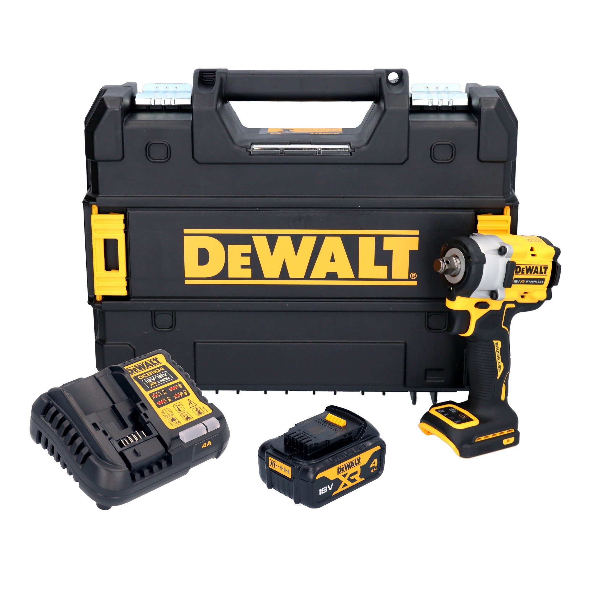 DeWalt Akku-Schlagschrauber DCF 921 M1T 18 V 400 Nm + 1x Akku 4,0 Ah + Ladegerät + TSTAK